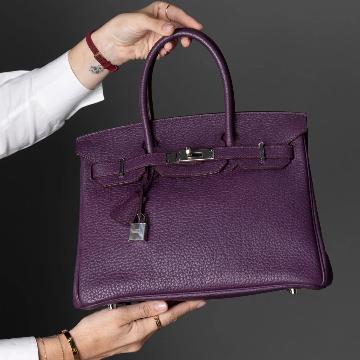 Hermès Togo Birkin Retourne 30 — Close-up Detail