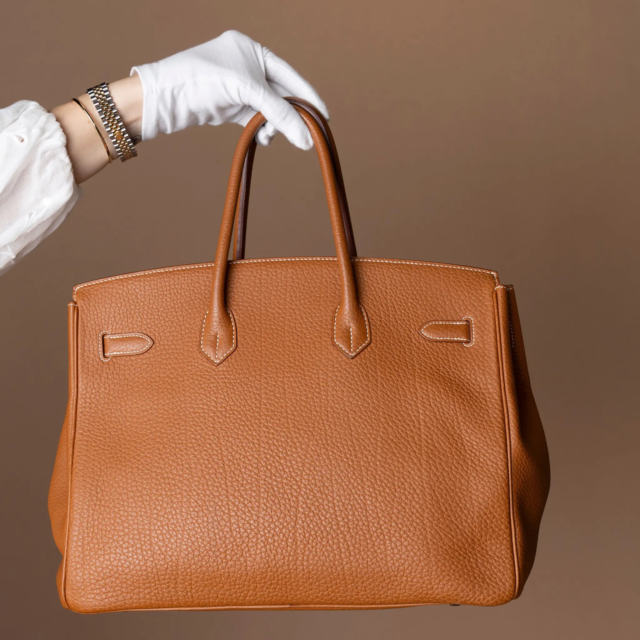 Hermès Togo Birkin Retourne 35 — Close-up Detail