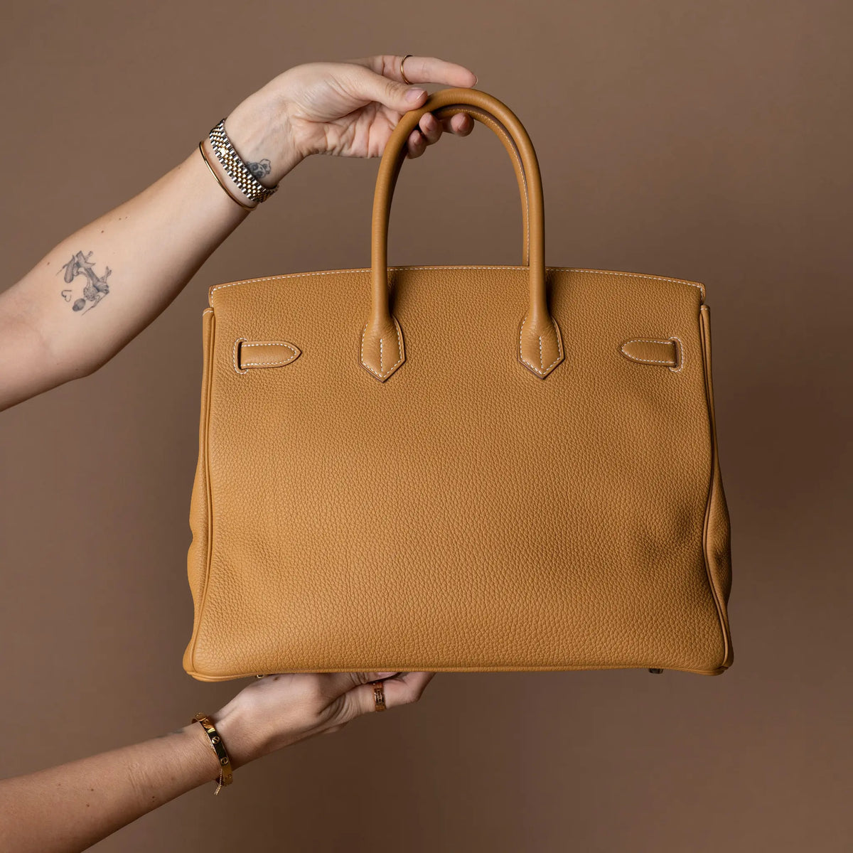 Hermès Togo Birkin Retourne 35 — Interior Detail