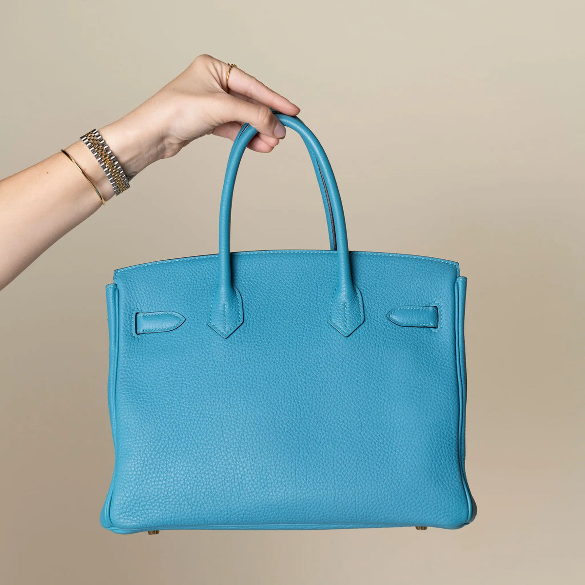 Hermès Togo Birkin Retourne — Close-up Detail