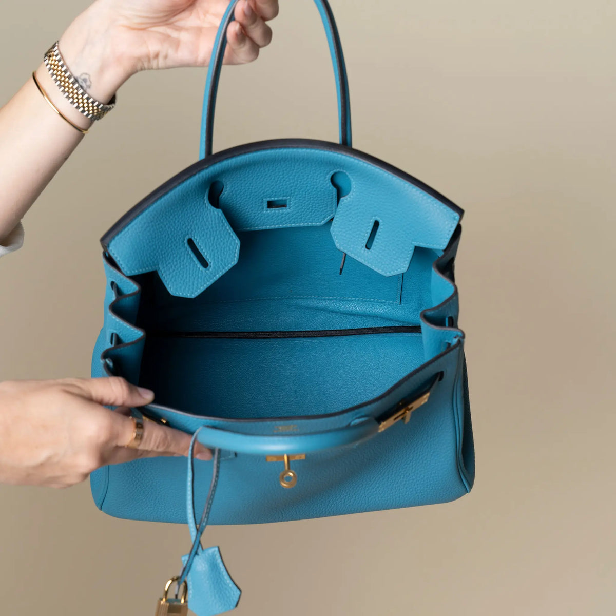 Hermès Togo Birkin Retourne — Detail View