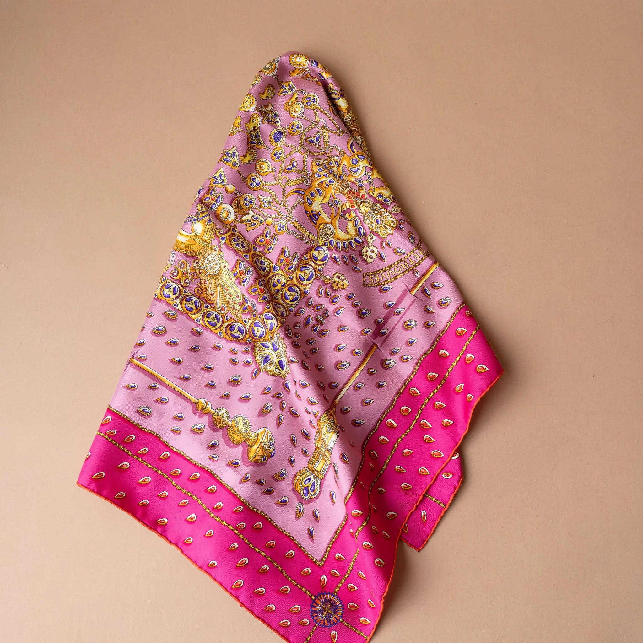 Hermès Tresors Retrouves Silk Scarf 90 — Back View