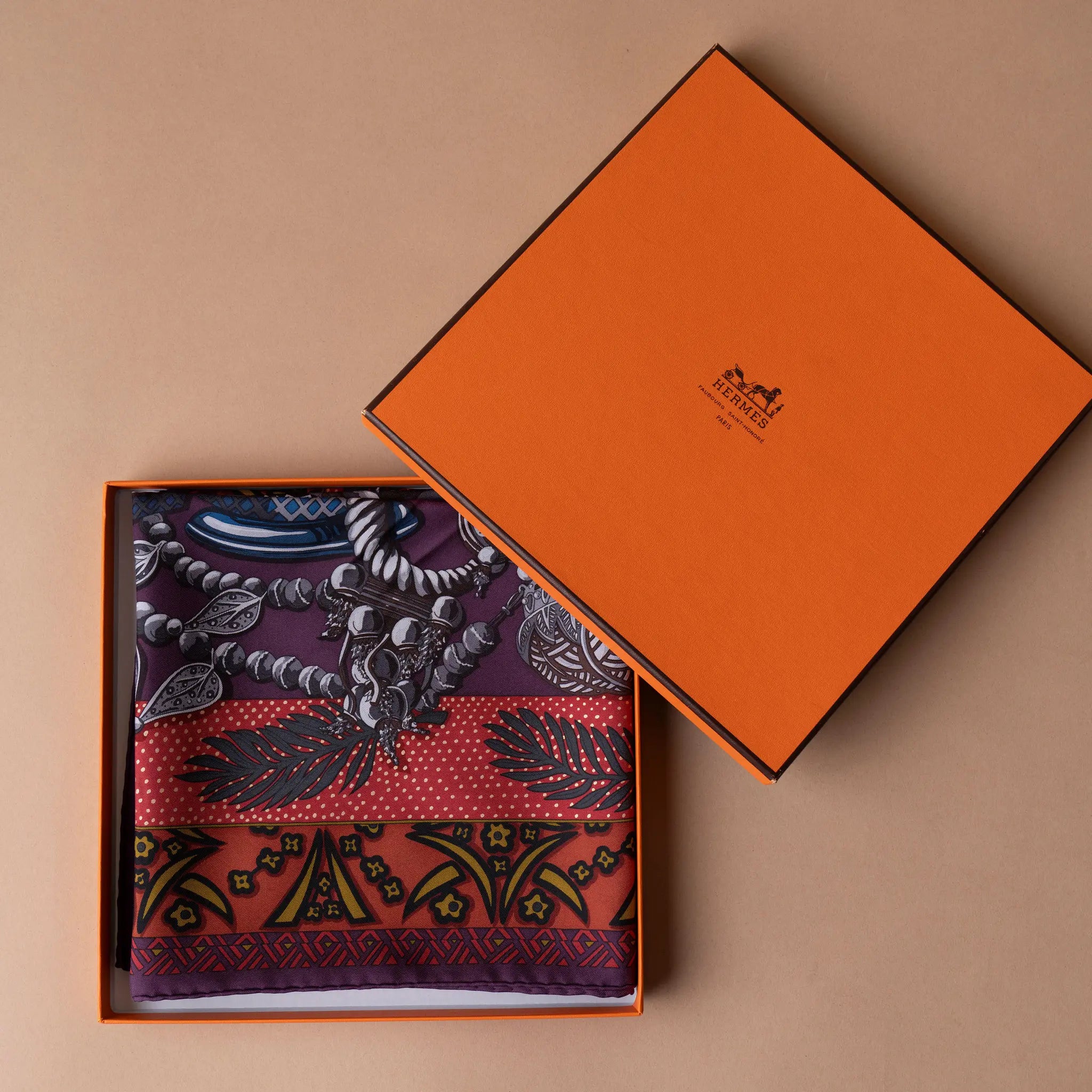 Hermès Zenobie Reine De Palmyre Silk Scarf
