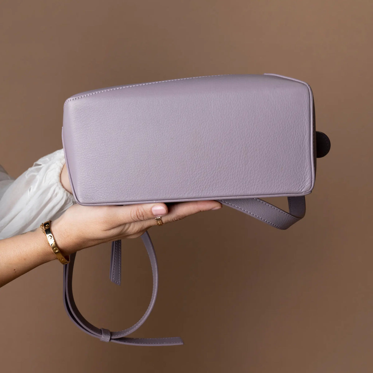 LOEWE Small Calfskin Puzzle Edge Satchel — Side Profile