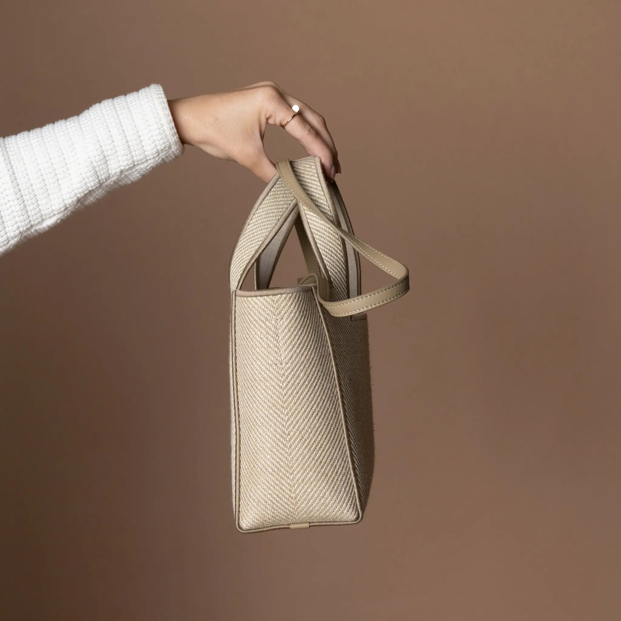 LOEWE Small Canvas Font Tote — Back View