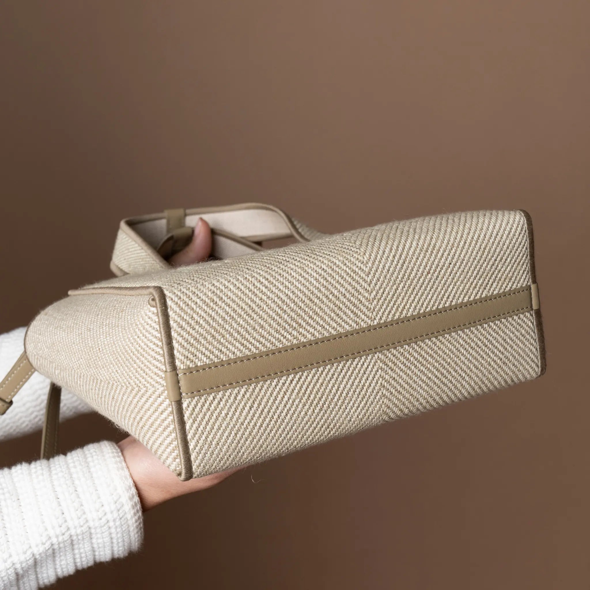 LOEWE Small Canvas Font Tote — Interior Detail