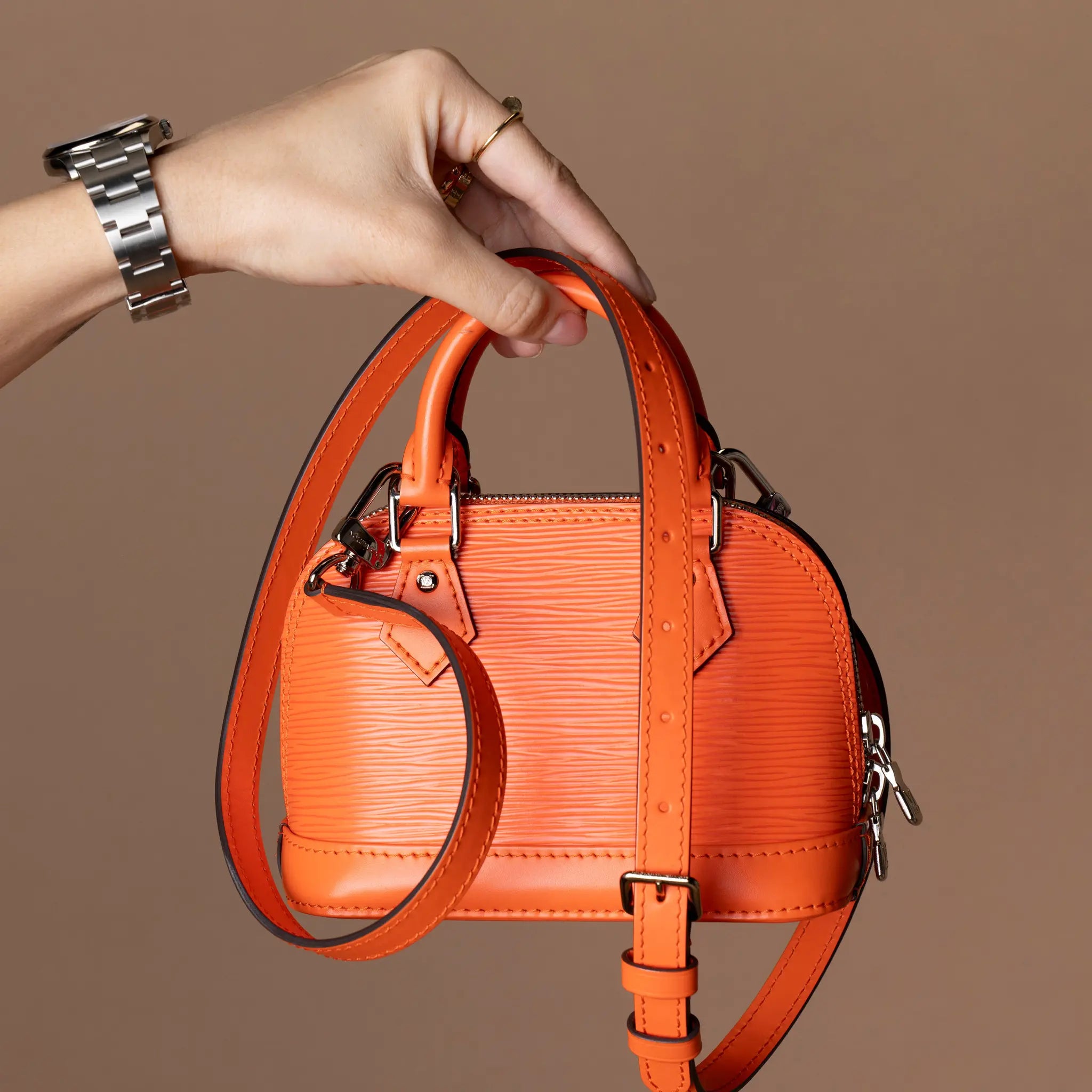 Louis Vuitton Alma Nano Epi Leather — Front View