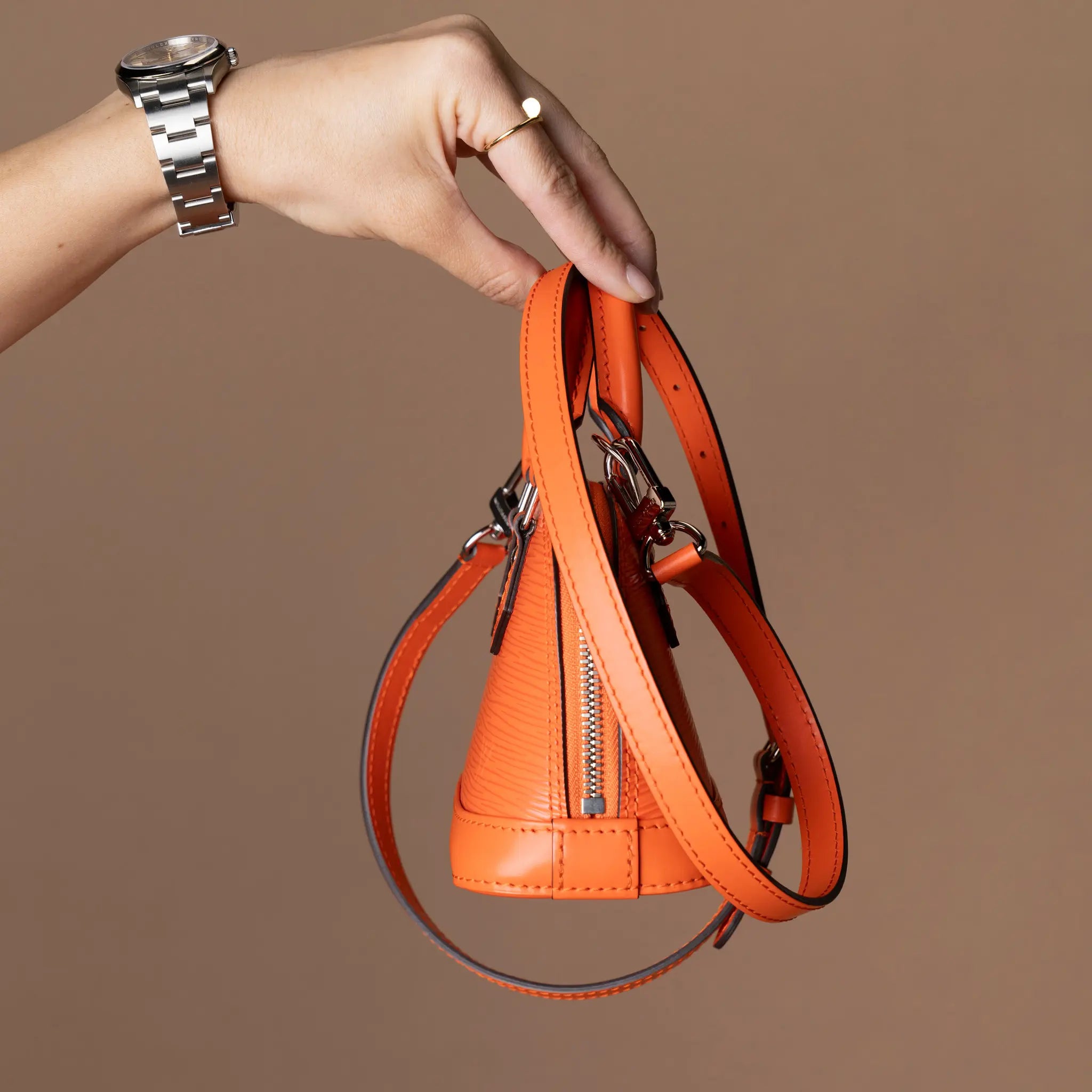 Louis Vuitton Alma Nano Epi Leather — Detail View