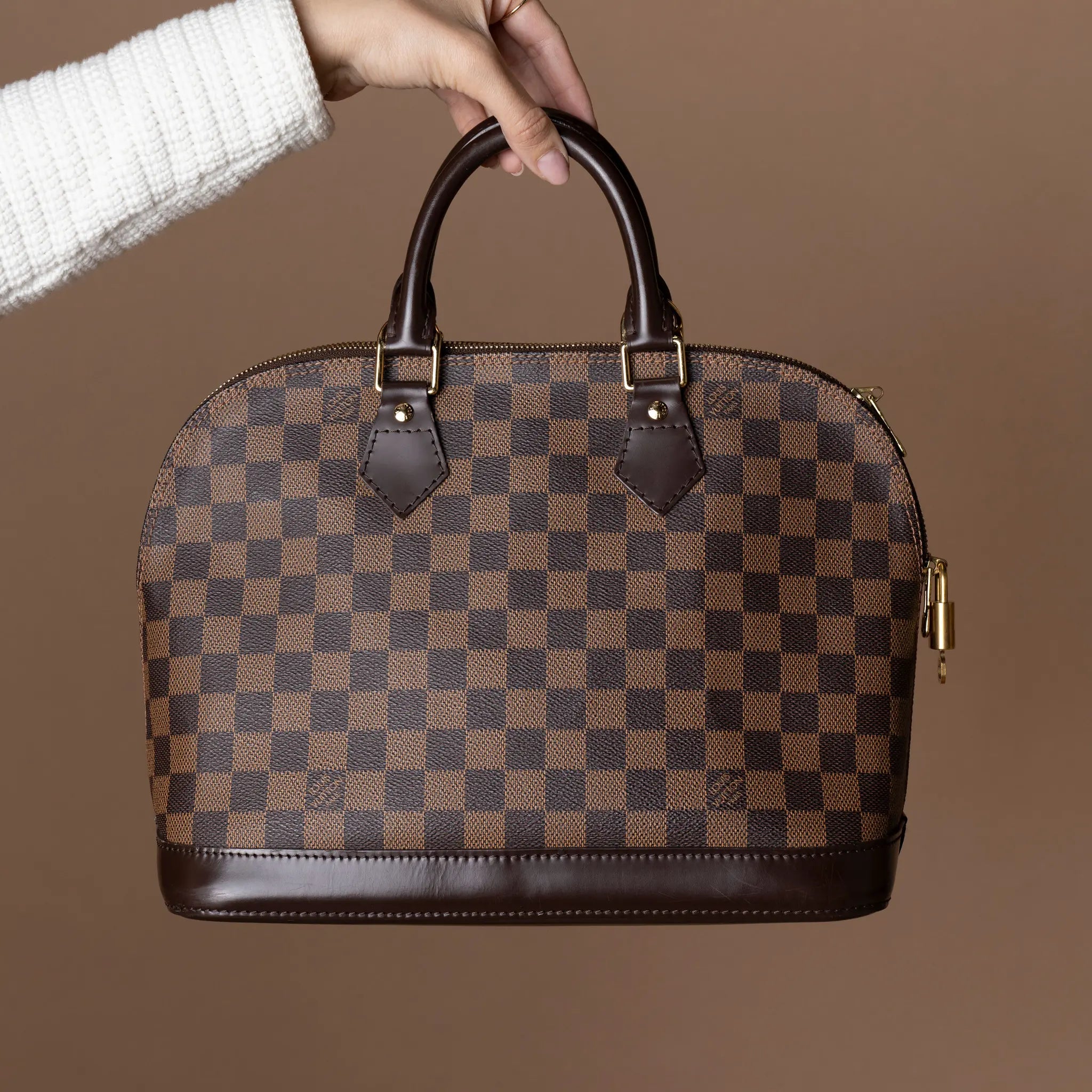 Louis Vuitton Alma PM Damier Ebene — Front View
