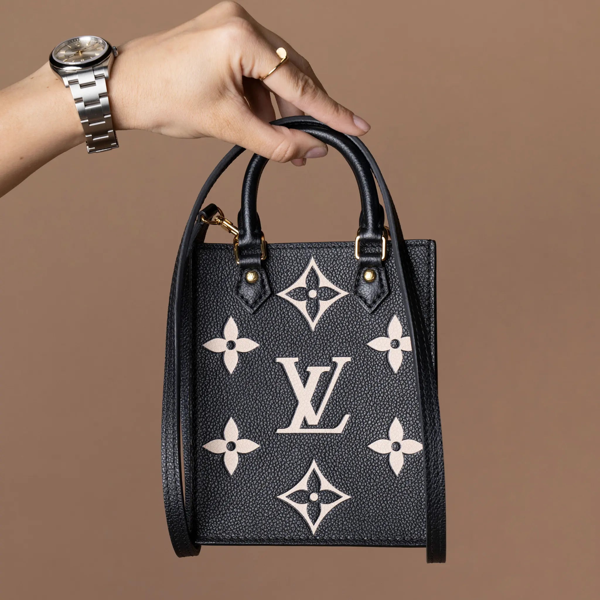 Louis Vuitton Bicolor Monogram Empreinte Petit Sac Plat — Featured Image