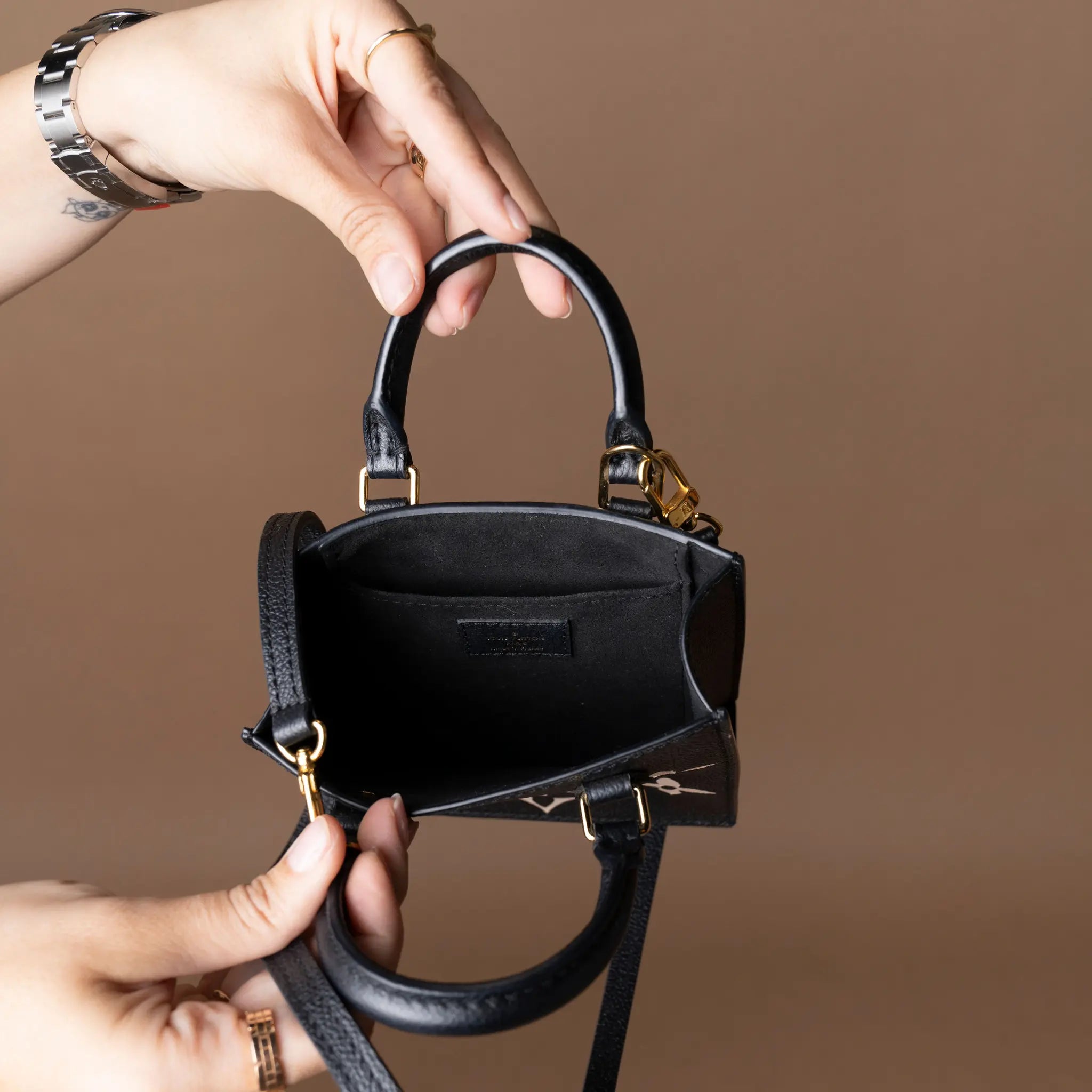 Louis Vuitton Bicolor Monogram Empreinte Petit Sac Plat — Front View