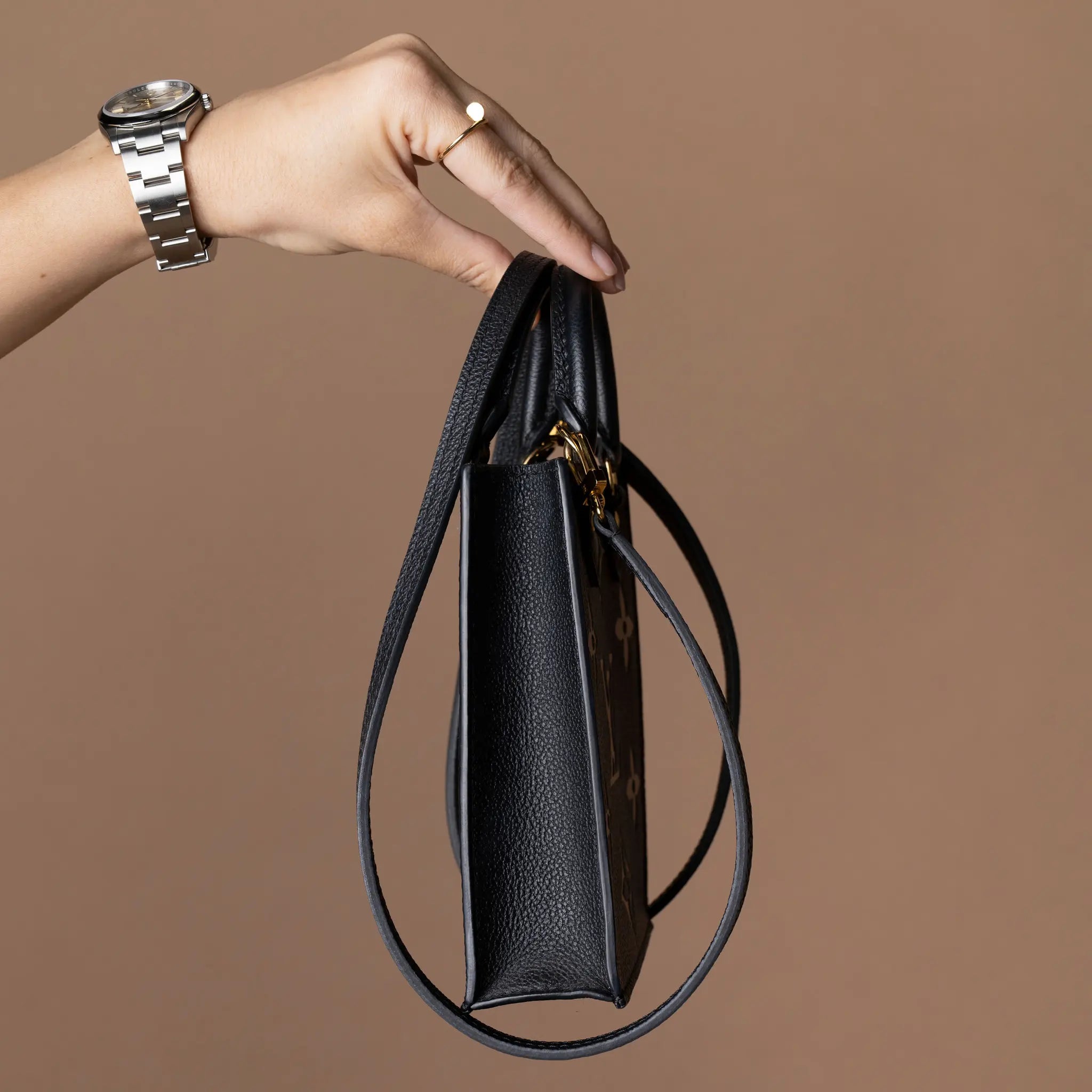 Louis Vuitton Bicolor Monogram Empreinte Petit Sac Plat — Side Profile