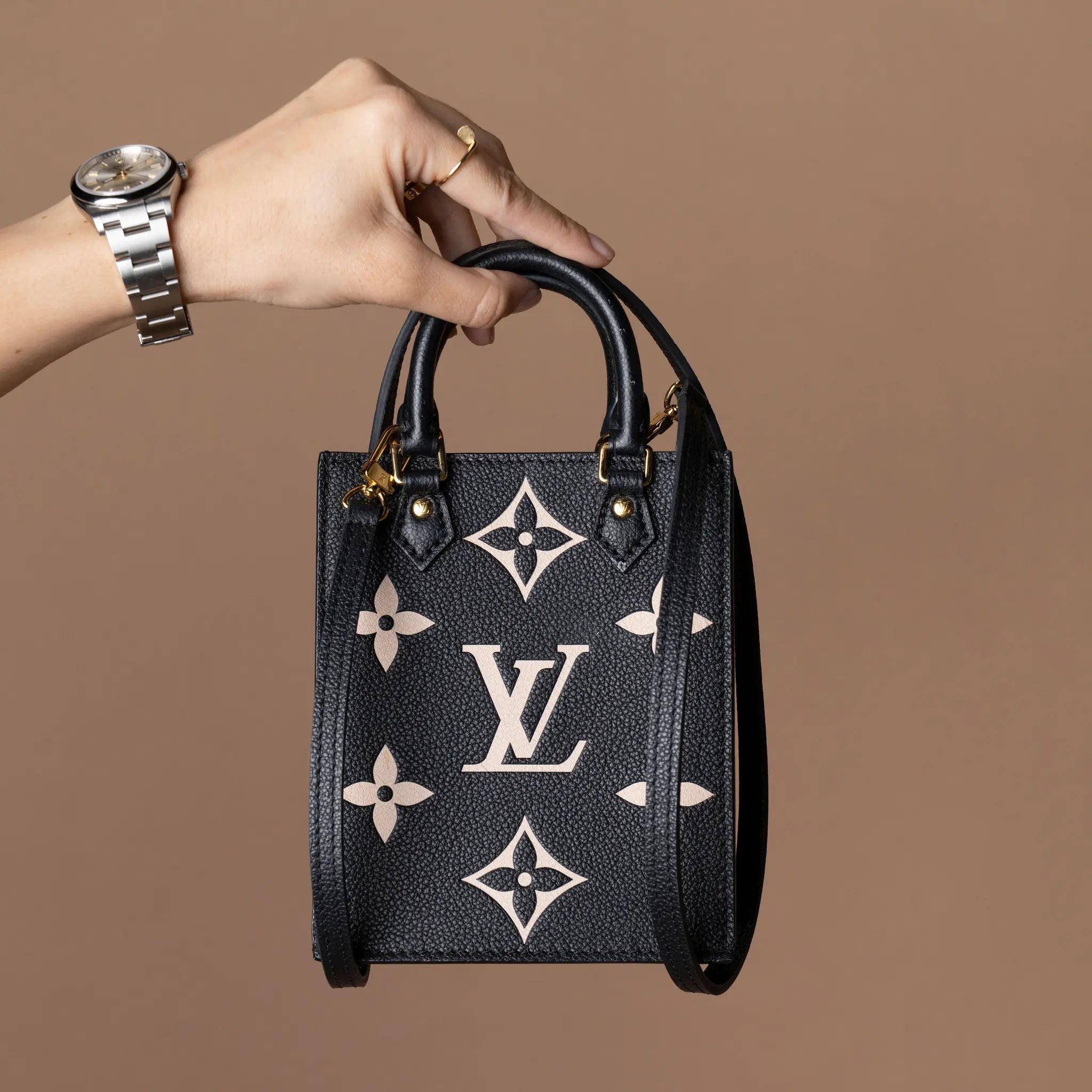 Louis Vuitton Bicolor Monogram Empreinte Petit Sac Plat — Interior Detail