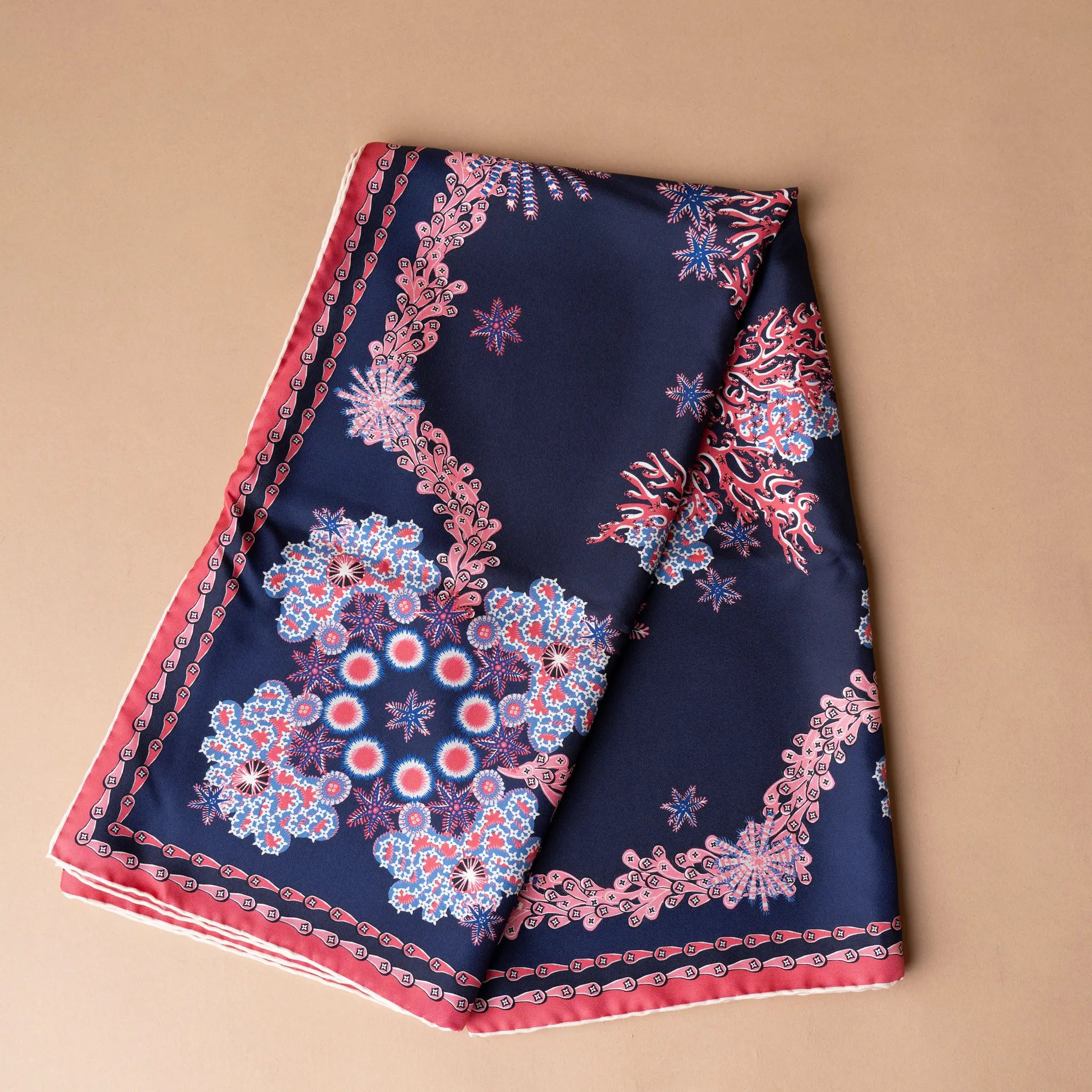 Louis Vuitton Coral Silk Scarf — Featured Image
