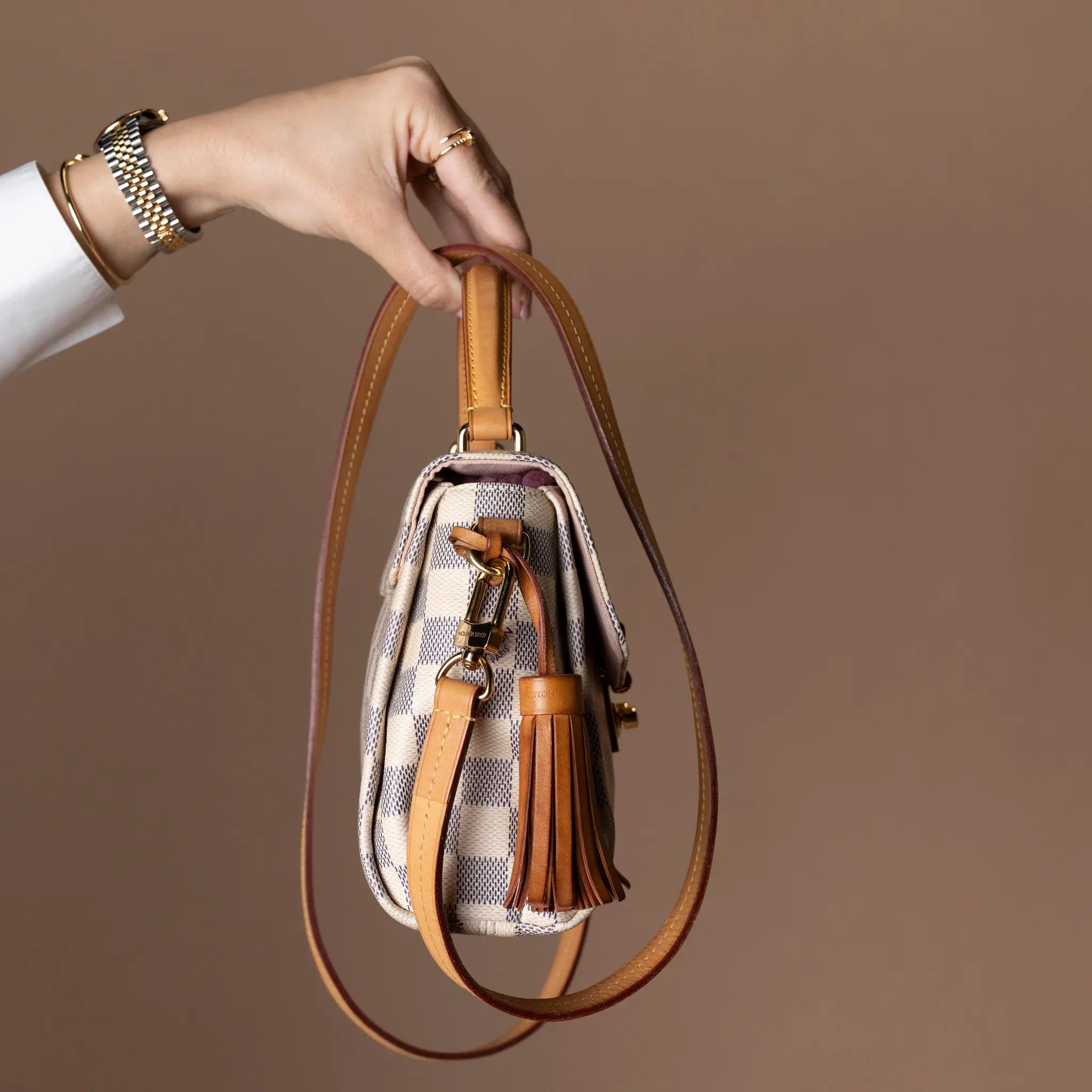 Louis Vuitton Damier Azur Croisette — Interior Detail