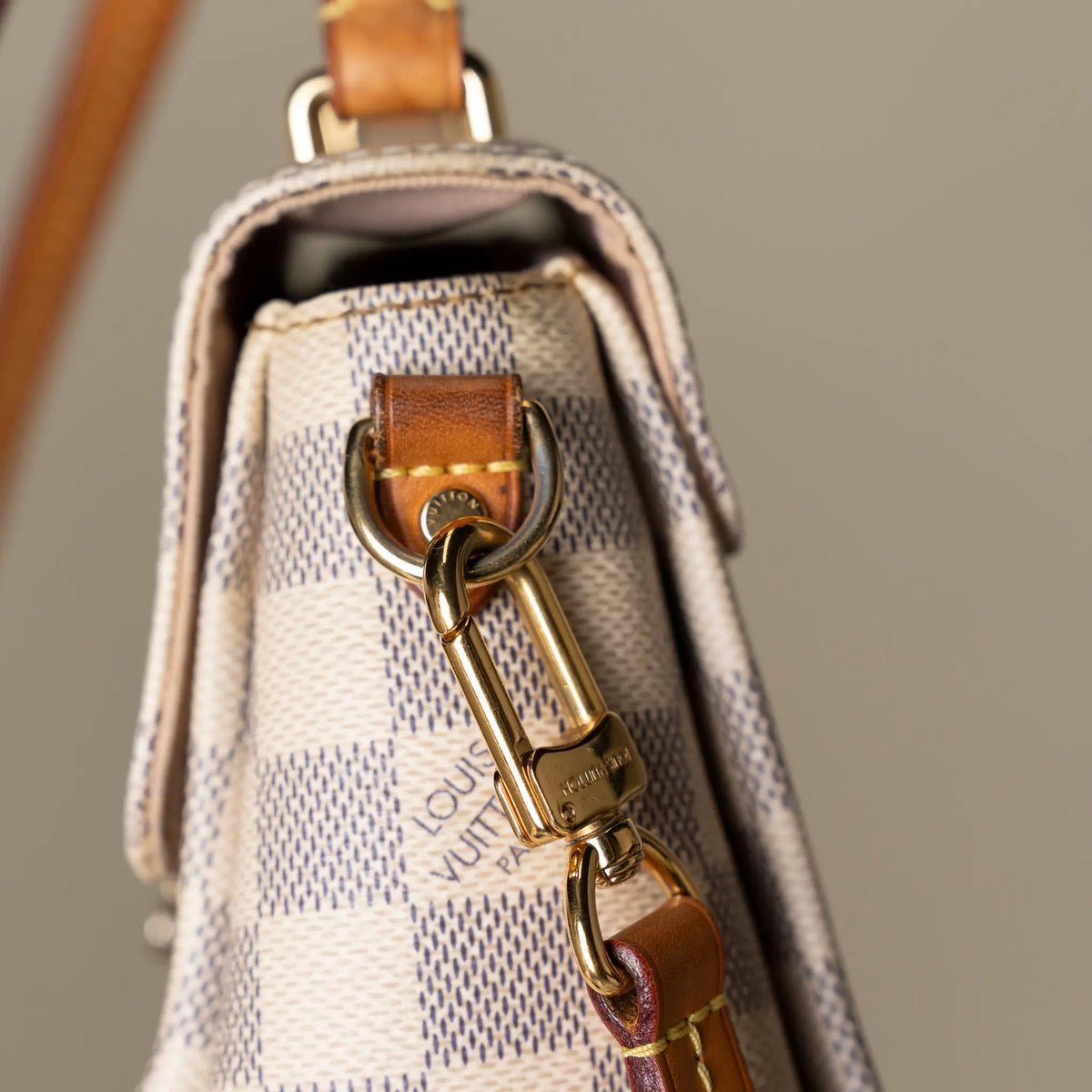 Louis Vuitton Damier Azur Croisette — Close-up Detail