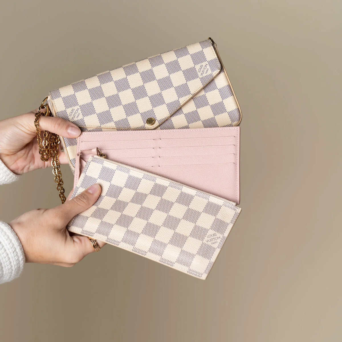 Louis Vuitton Damier Azur Felicie — Front View