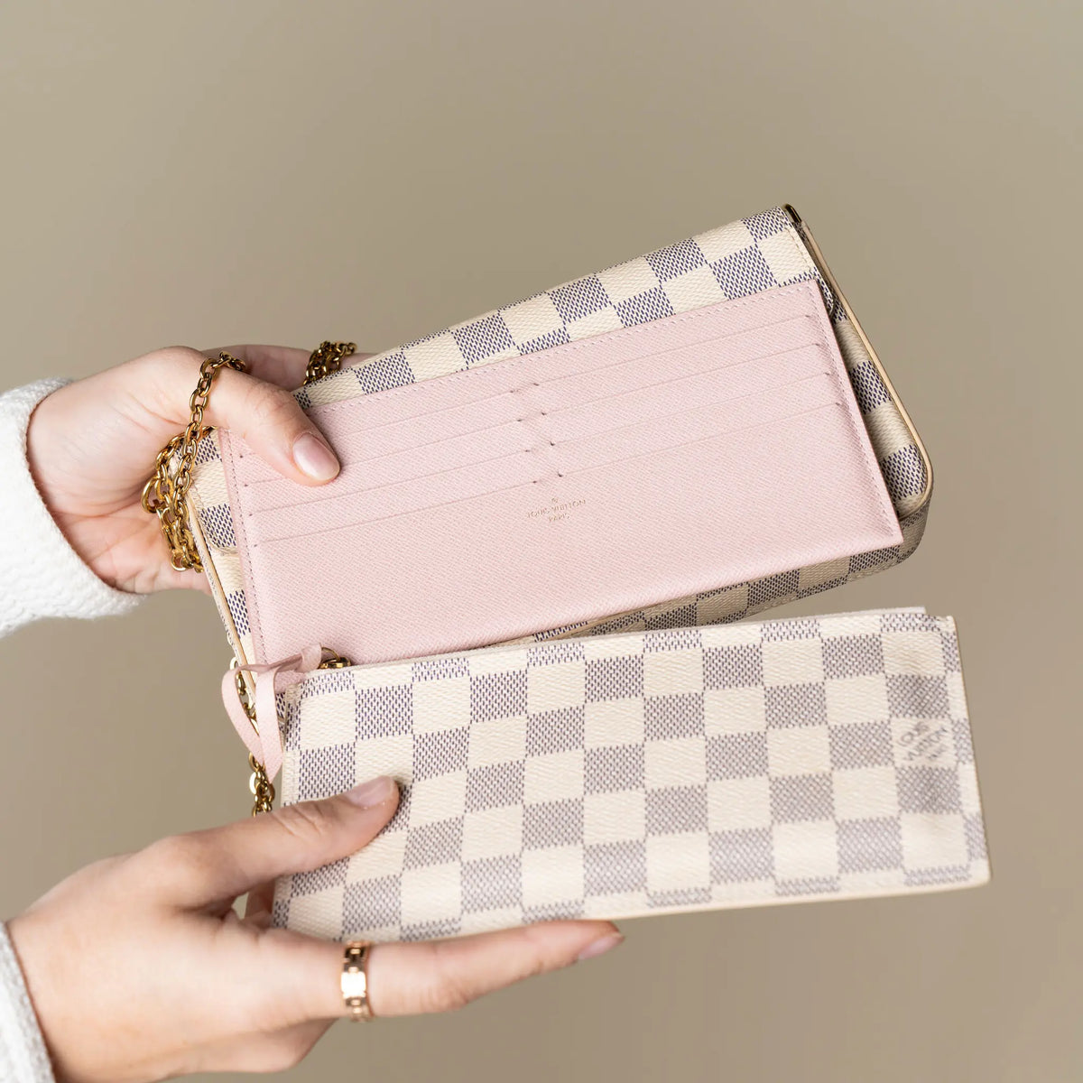 Louis Vuitton Damier Azur Felicie — Back View