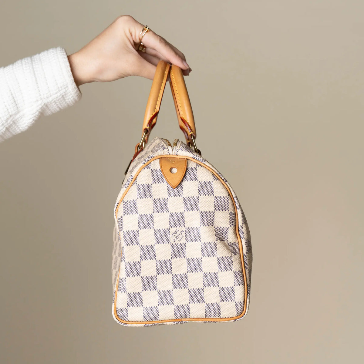 Louis Vuitton Damier Azur Speedy 25 — Front View
