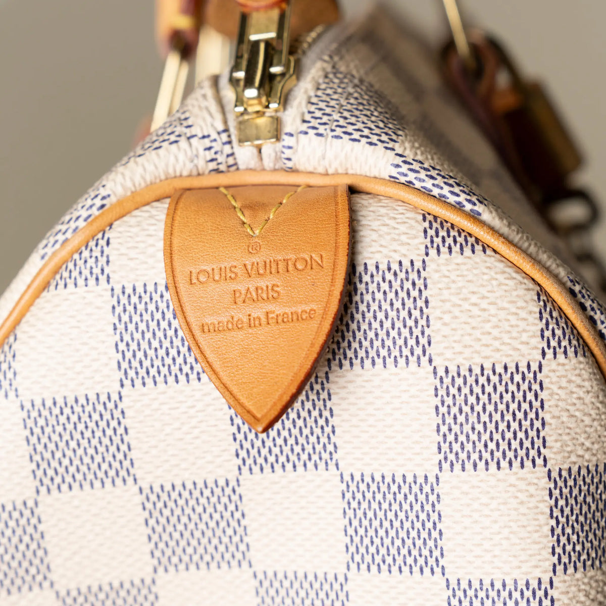 Louis Vuitton Damier Azur Speedy 25 — Interior Detail