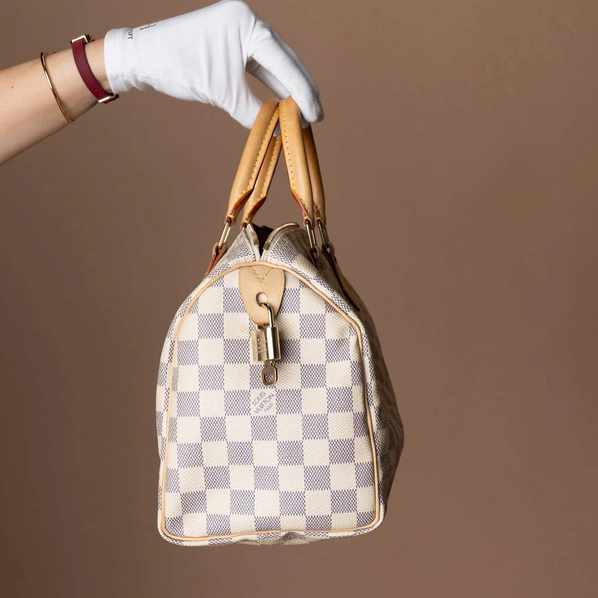 Louis Vuitton Damier Azur Speedy 25 — Back View