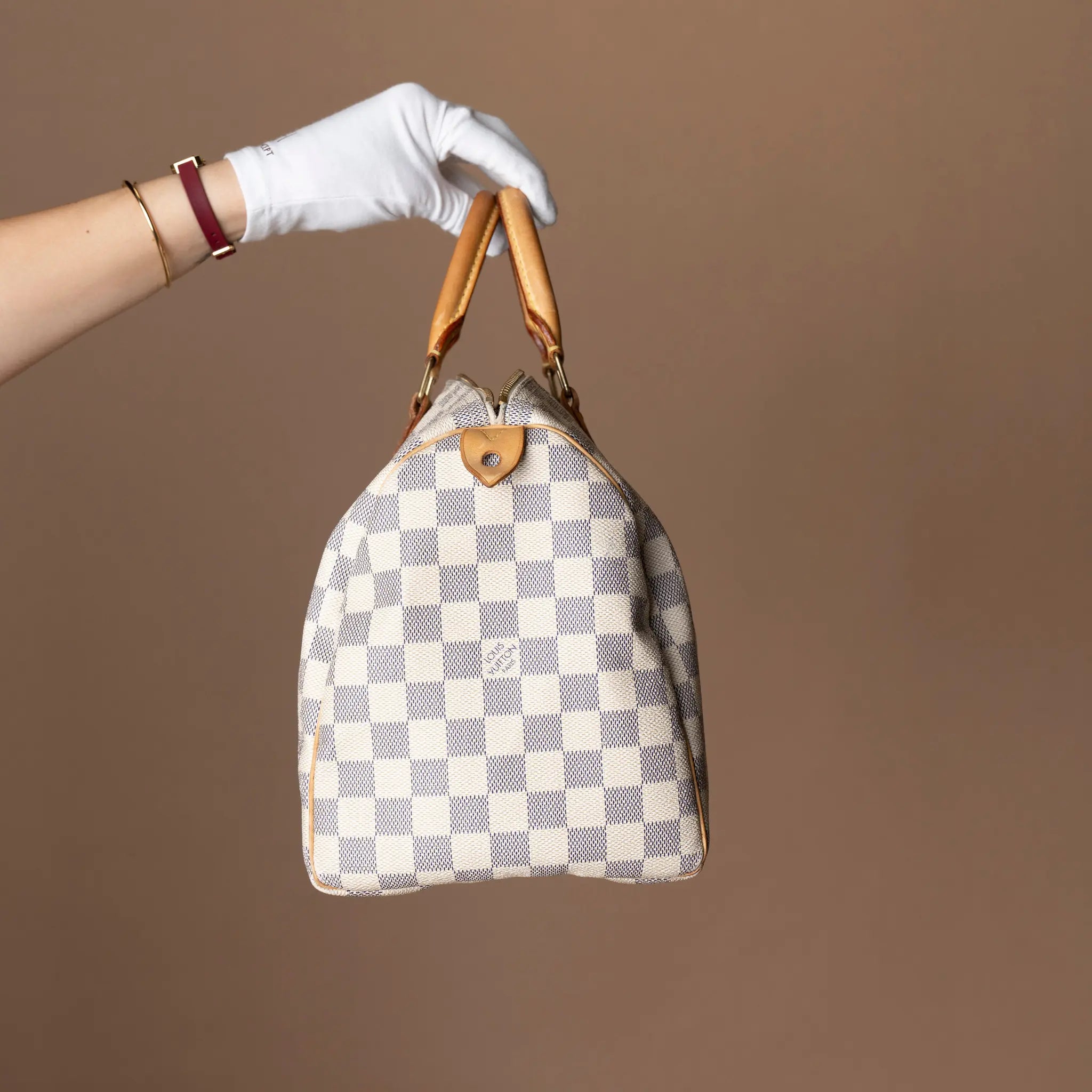 Louis Vuitton Damier Azur Speedy 30 — Interior Detail