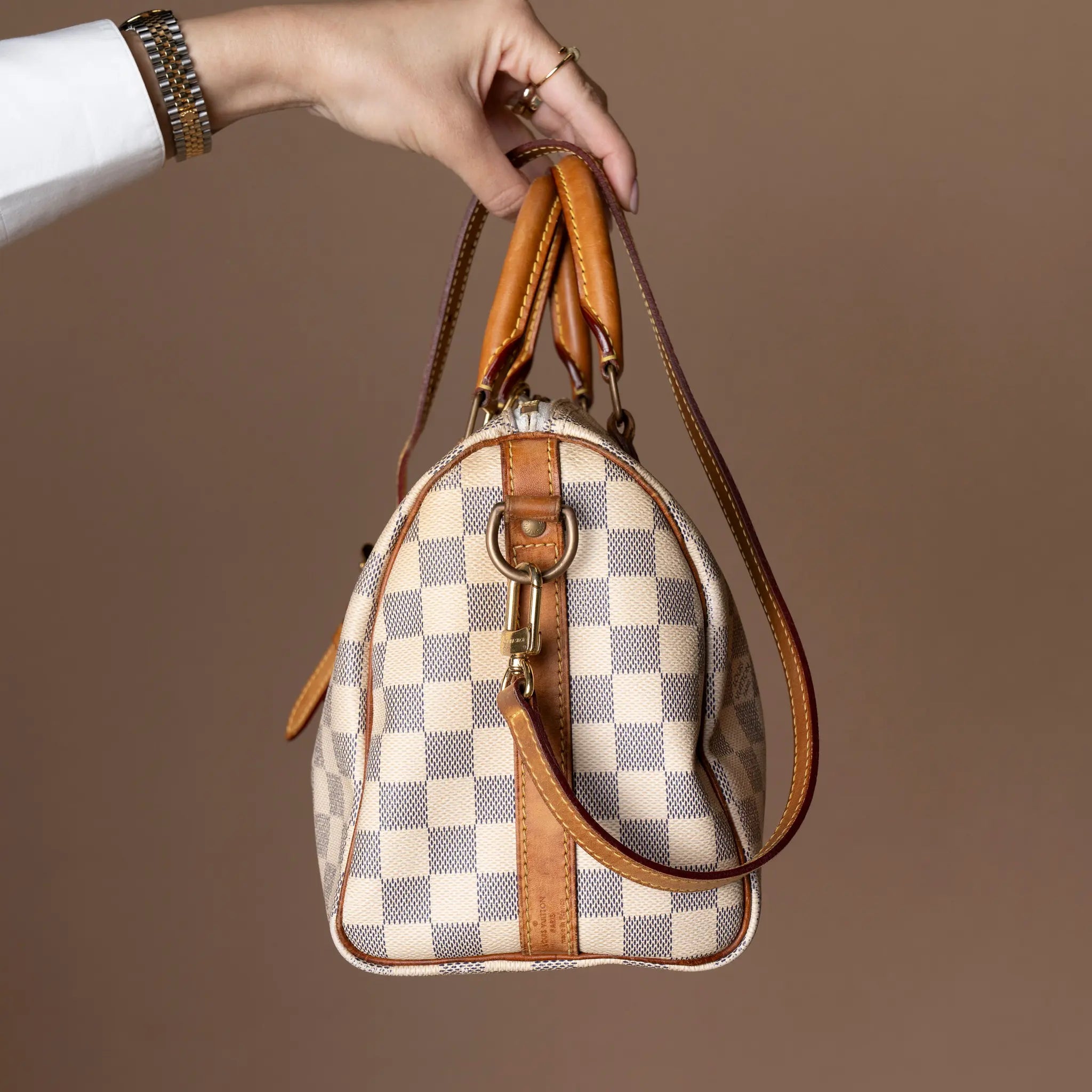 Louis Vuitton Damier Azur Speedy Bandouliere 25 — Back View