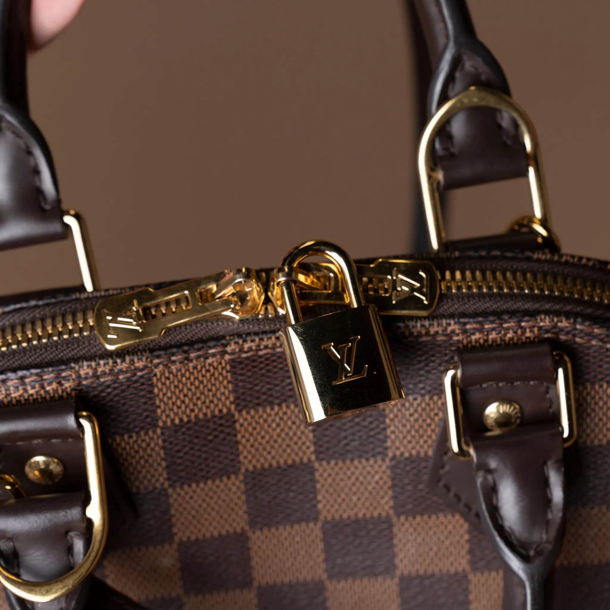 Louis Vuitton Damier Ebene Alma BB — Detail View
