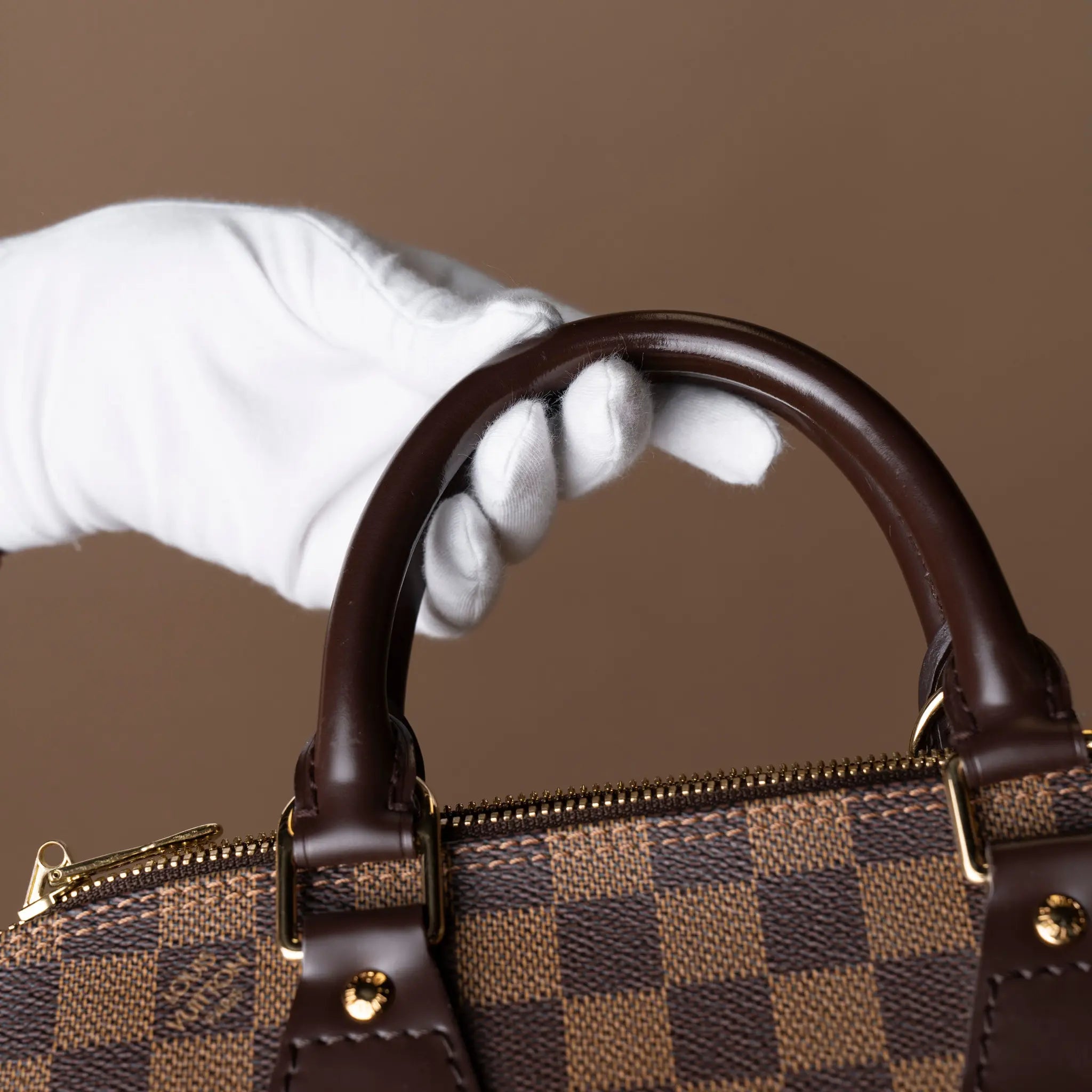 Louis Vuitton Damier Ebene Alma MM — Side Profile
