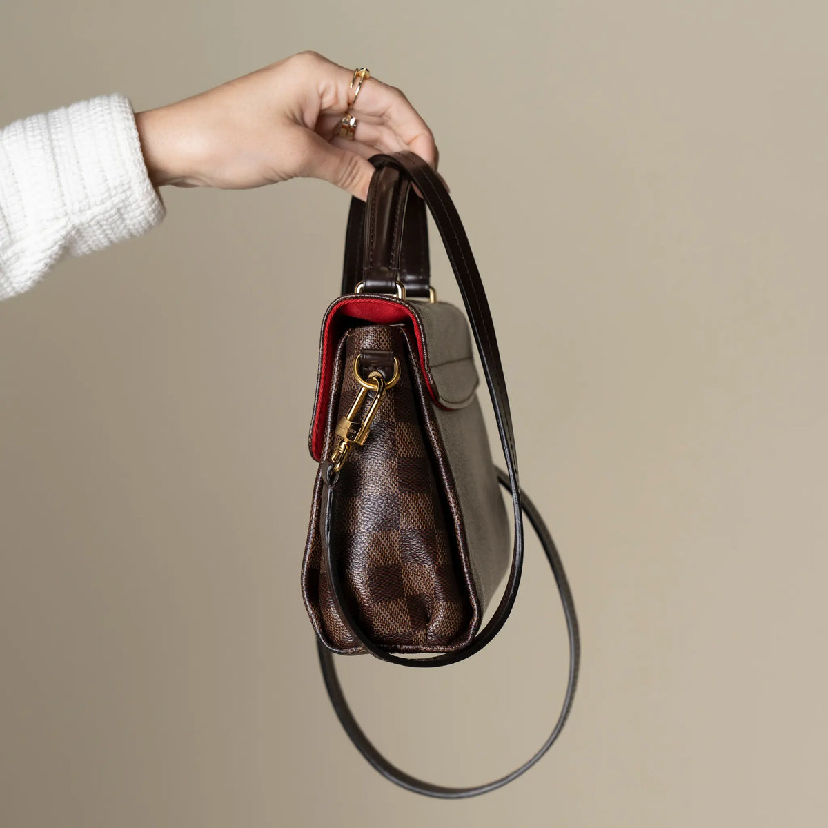 Louis Vuitton Damier Ebene Croisette — Front View