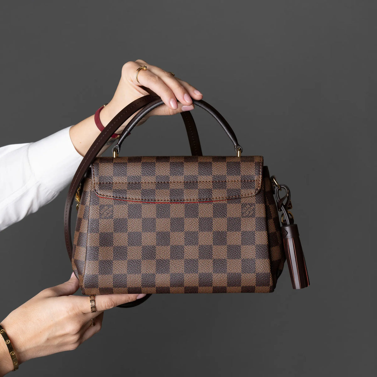 Louis Vuitton Damier Ebene Croisette — Front View