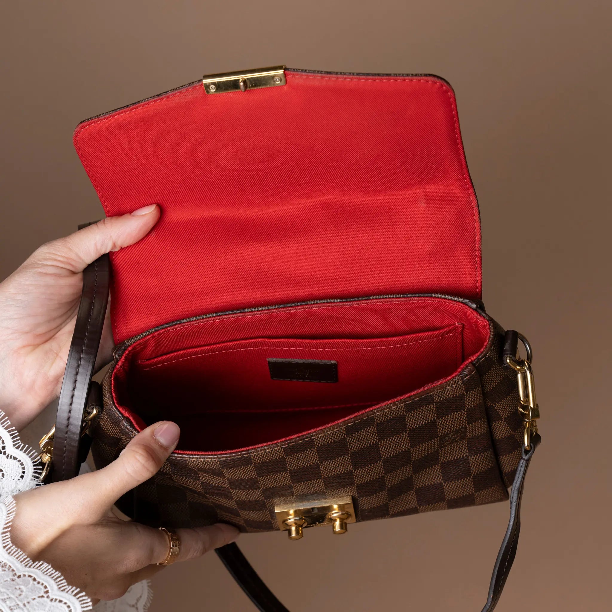 Louis Vuitton Damier Ebene Croisette — Back View