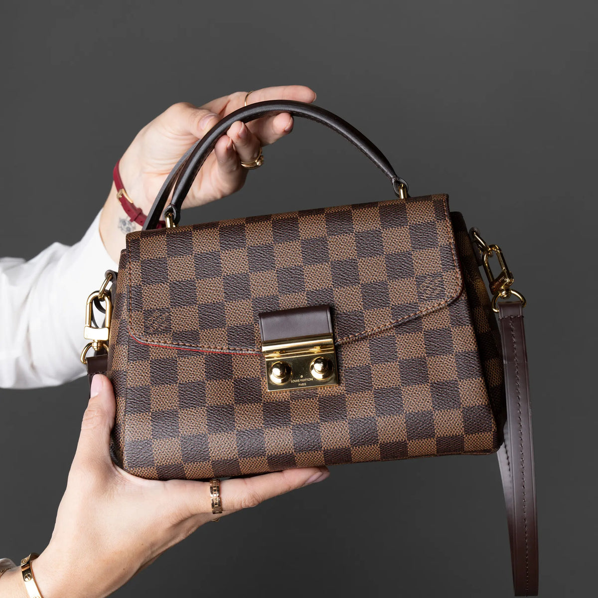 Louis Vuitton Damier Ebene Croisette — Back View