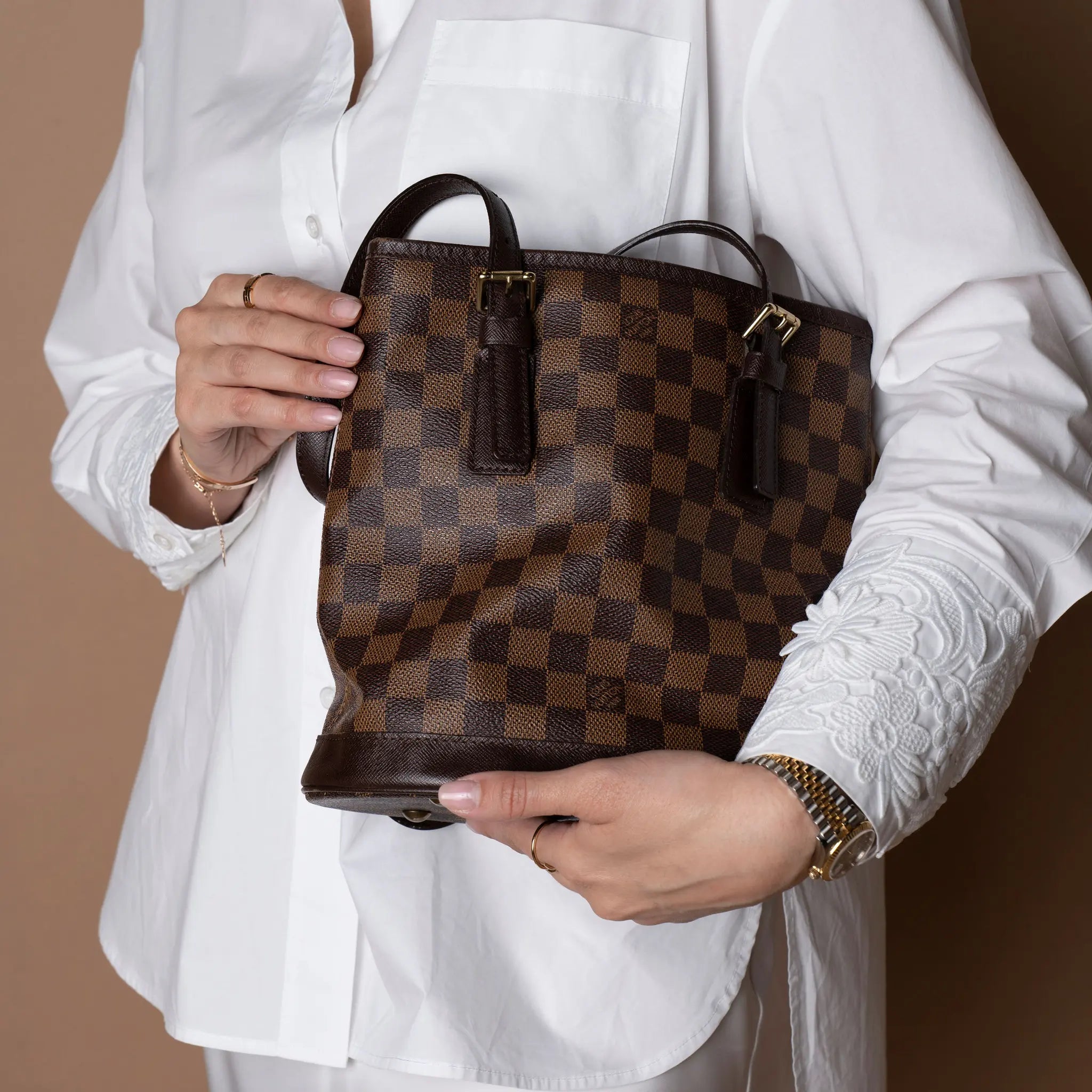 Louis Vuitton Damier Ebene Marais — Interior Detail