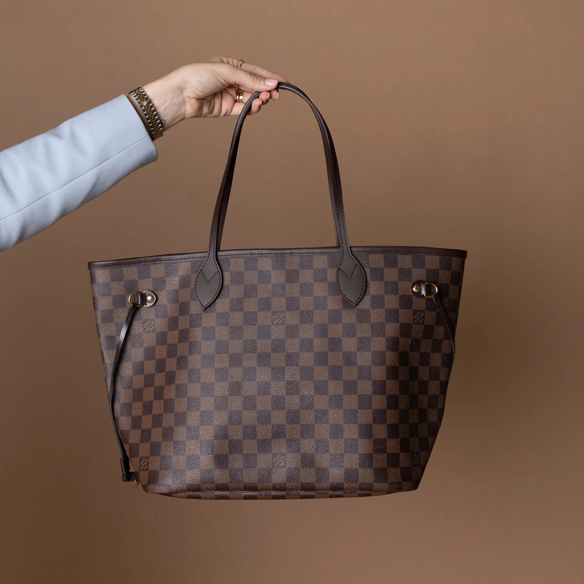 Louis Vuitton Damier Ebene Neverfull MM — Interior Detail