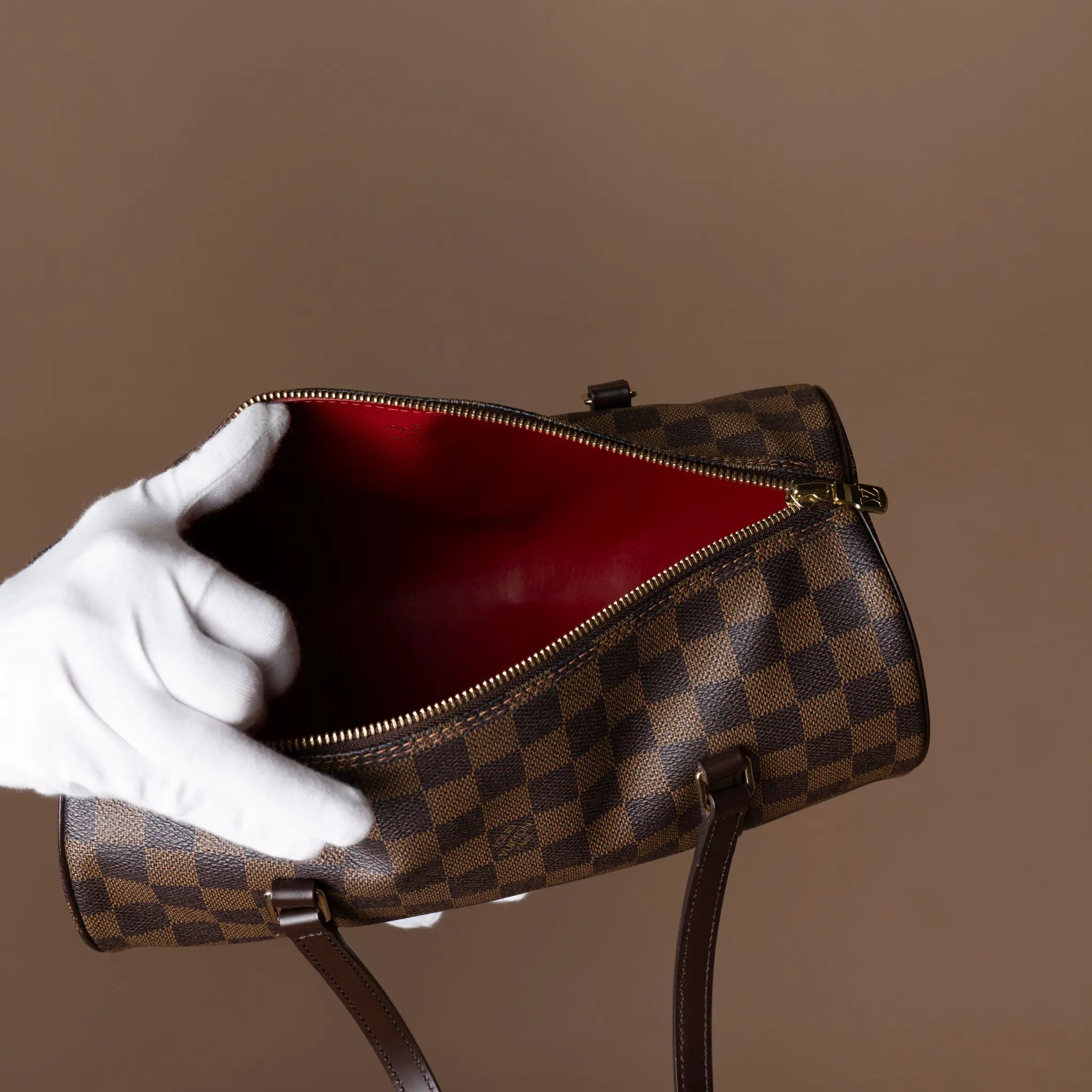 Louis Vuitton Damier Ebene Papillon 30 — Interior Detail
