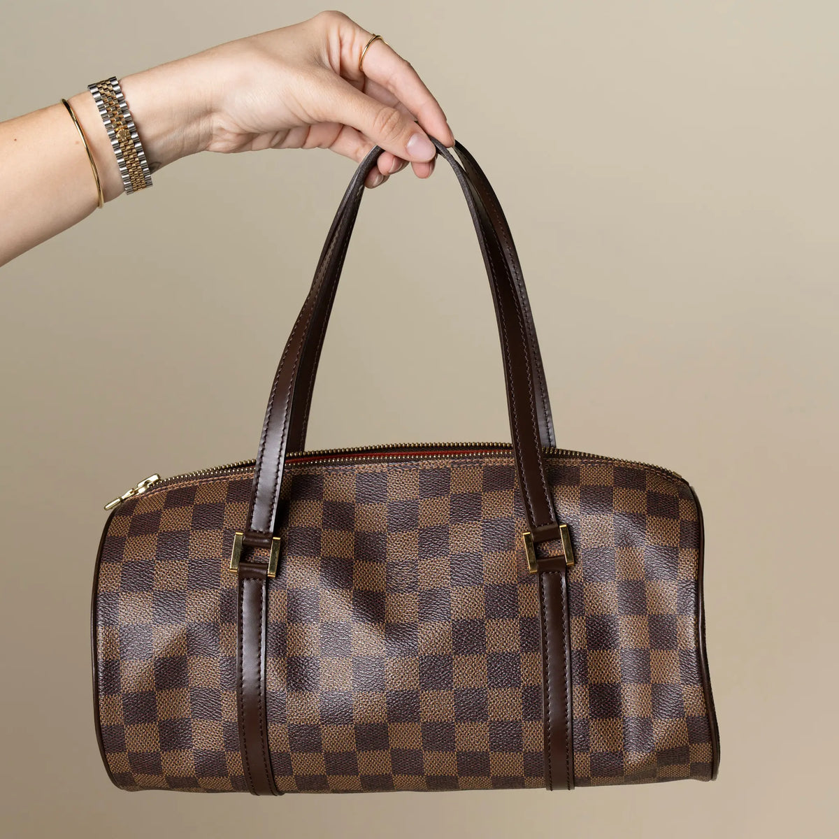 Louis Vuitton Damier Ebene Papillon 30 — Side Profile