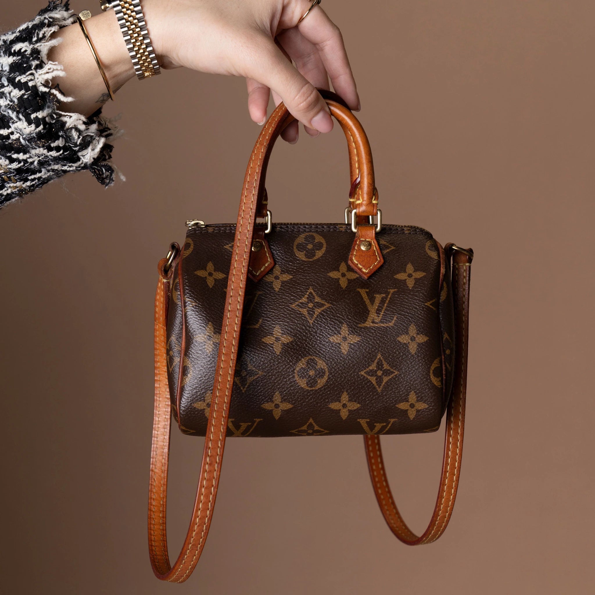 Louis Vuitton Monogram Nano Speedy Bandouliere