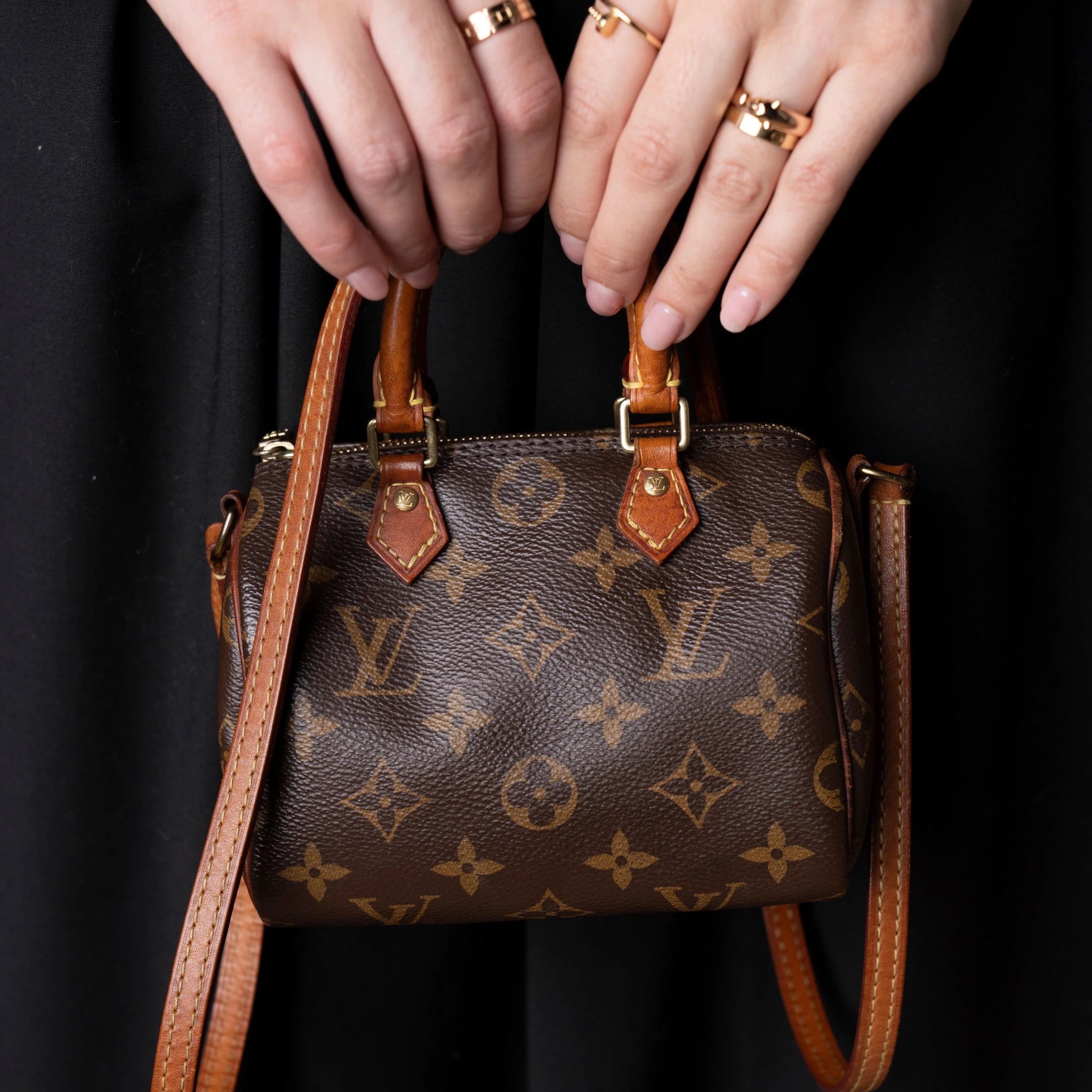 Louis Vuitton Monogram Nano Speedy Bandouliere
