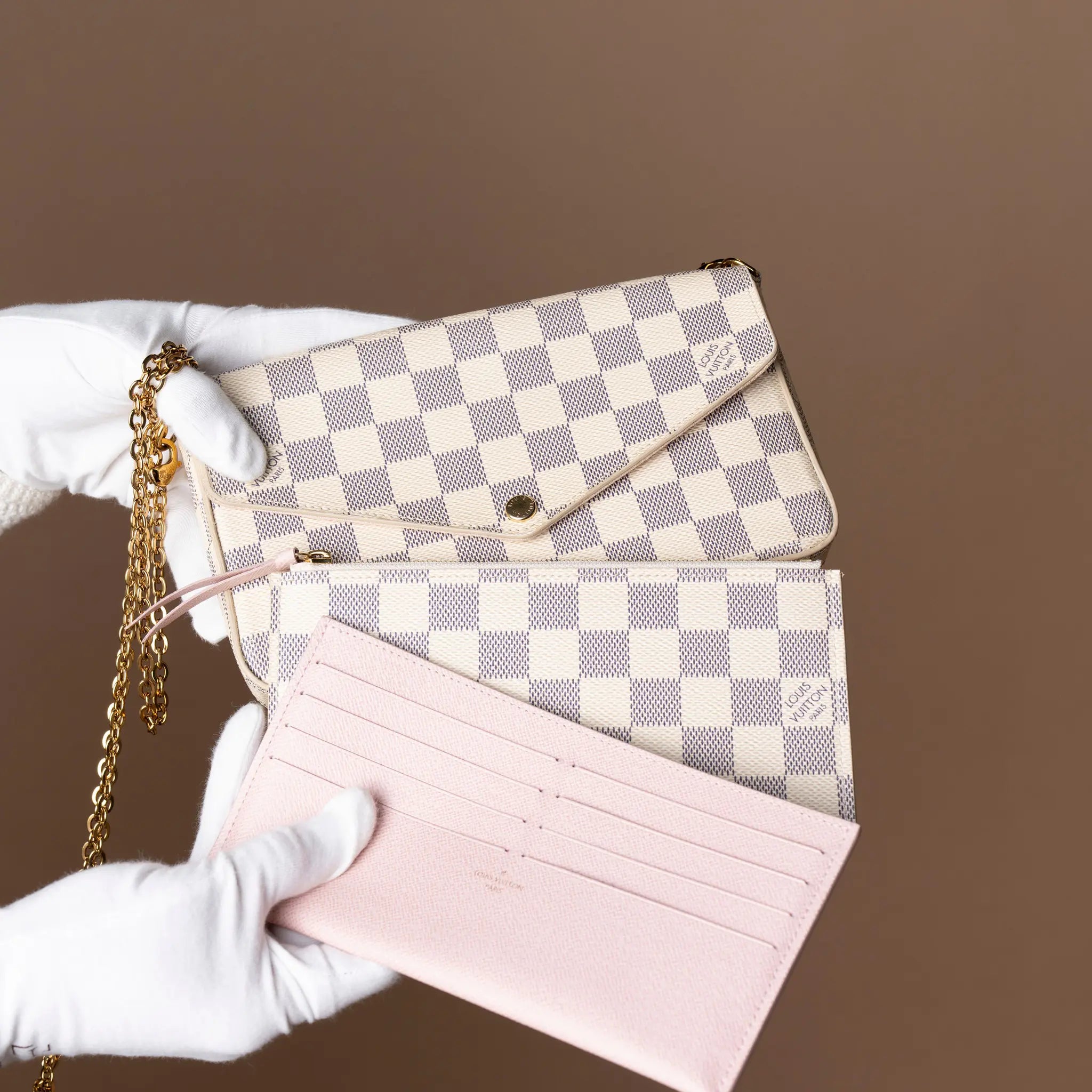 Louis Vuitton Felicie Damier Azur — Back View
