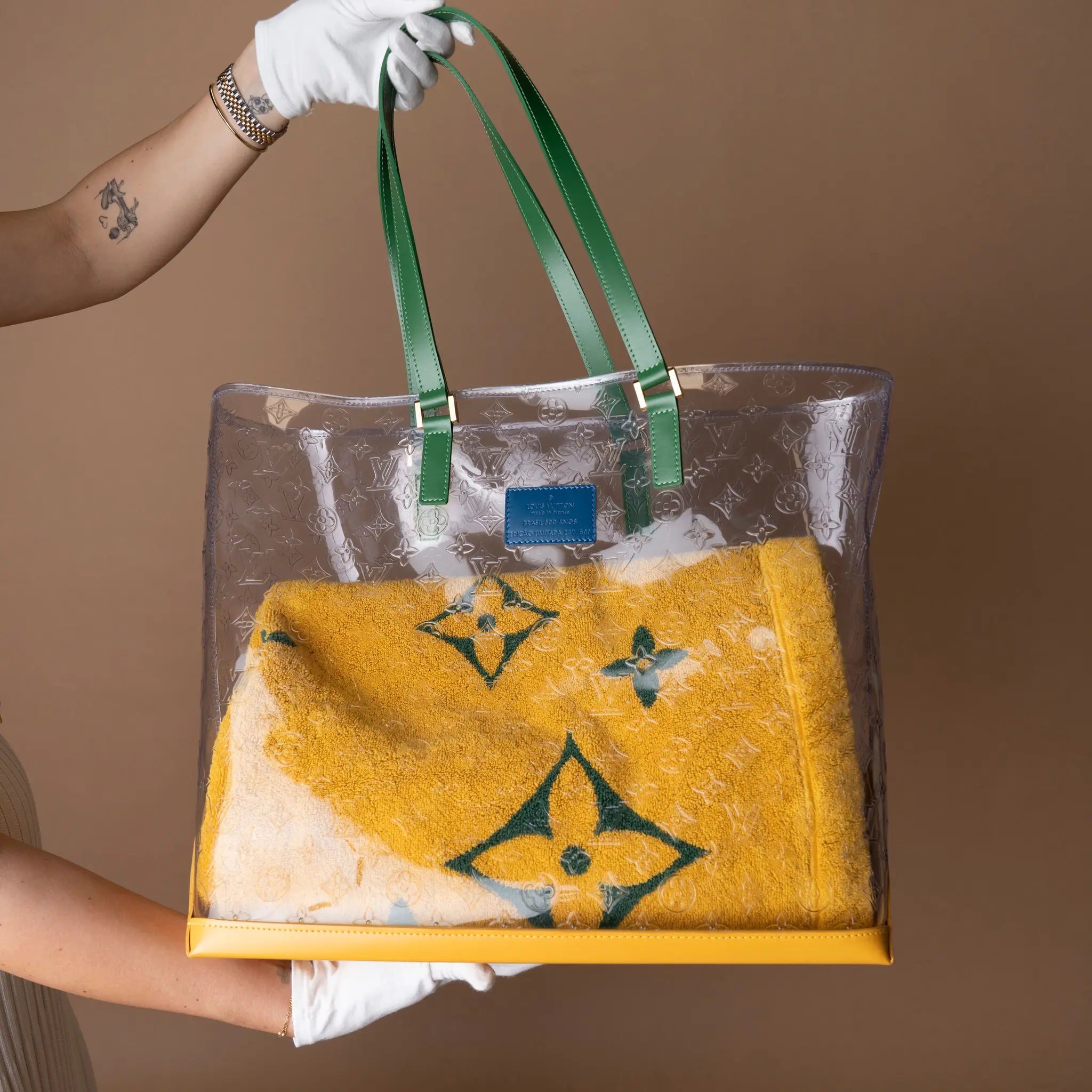 Louis Vuitton Limited Edition Brazil 500th Anniversary Monogram Vinyl Clear Cabas — Additional View