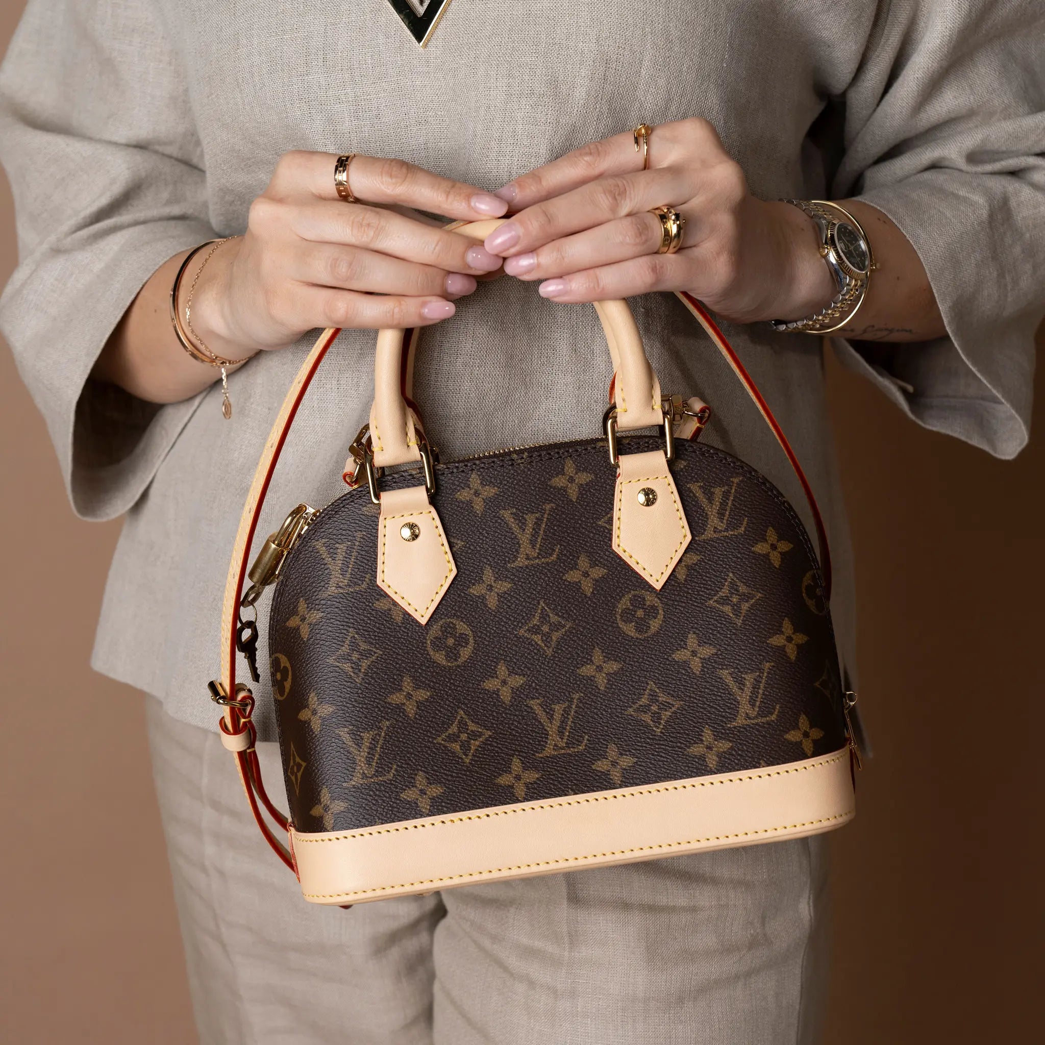 Louis Vuitton Monogram Alma BB — Back View
