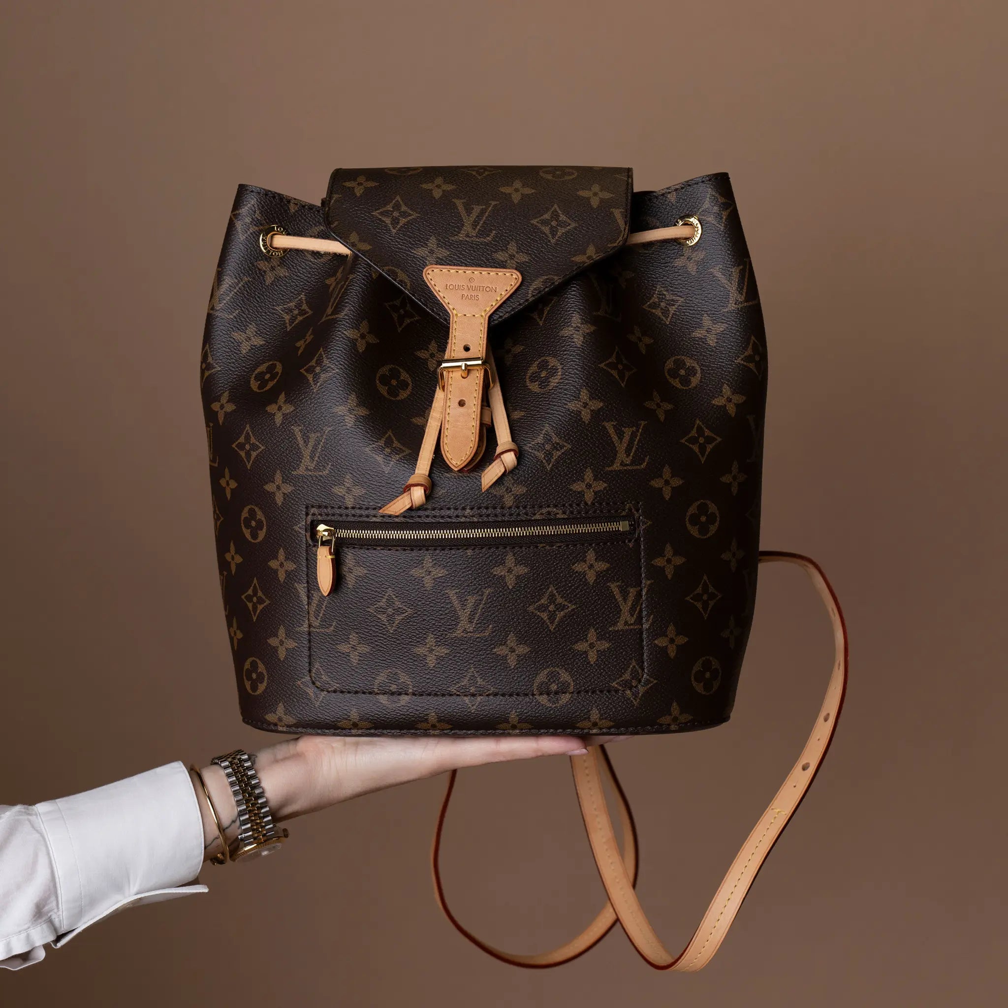 Louis Vuitton Monogram Backpack — Close-up Detail