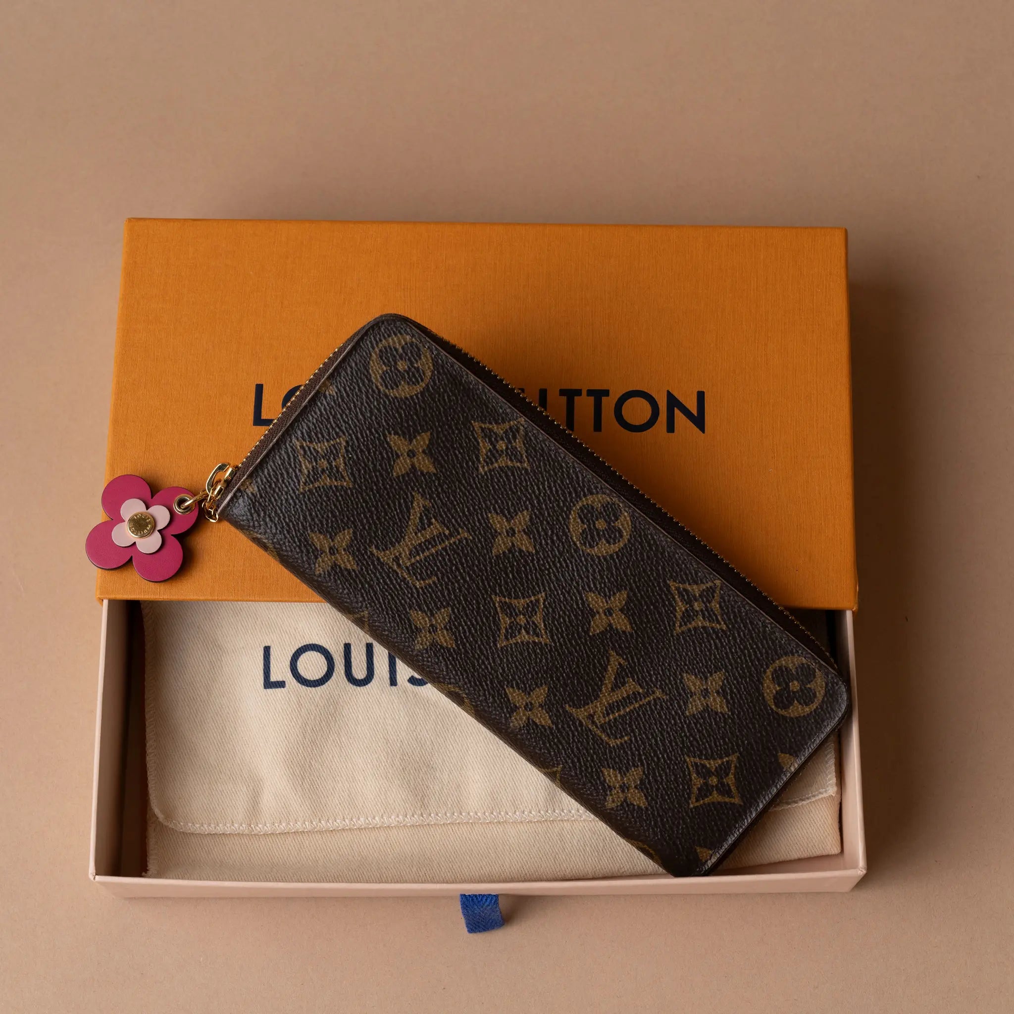 Louis Vuitton Monogram Blooming Flower Clemence Wallet — Back View