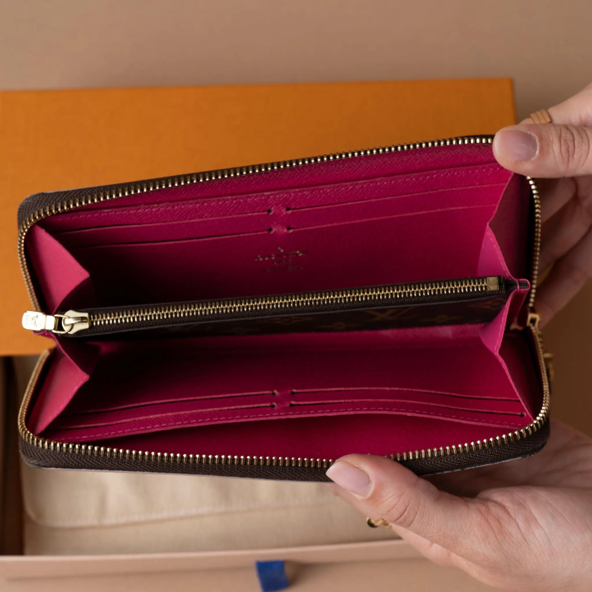 Louis Vuitton Monogram Blooming Flower Clemence Wallet — Side Profile