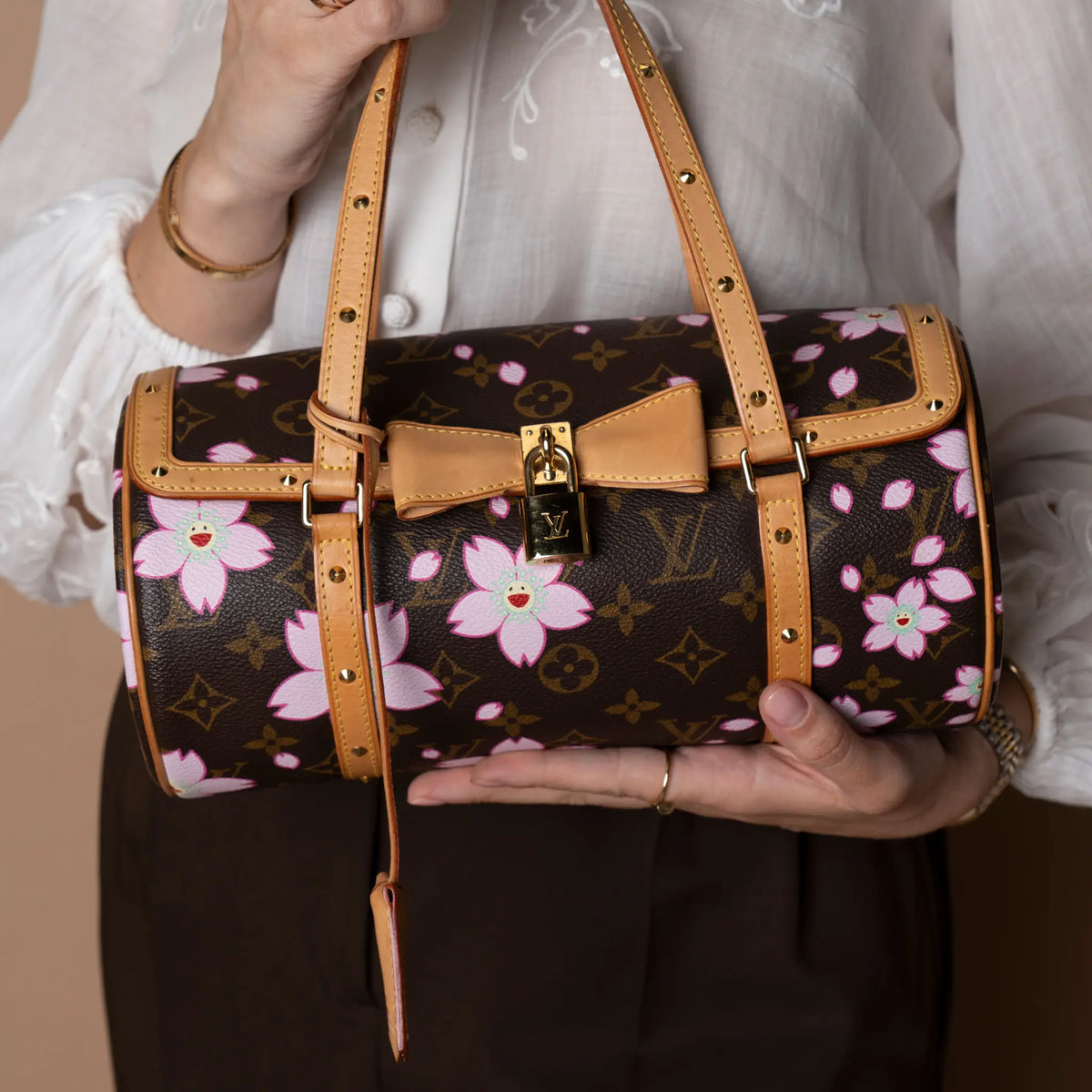 Louis Vuitton Monogram Cherry Blossom Papillon X Takashi Murakami — Back View