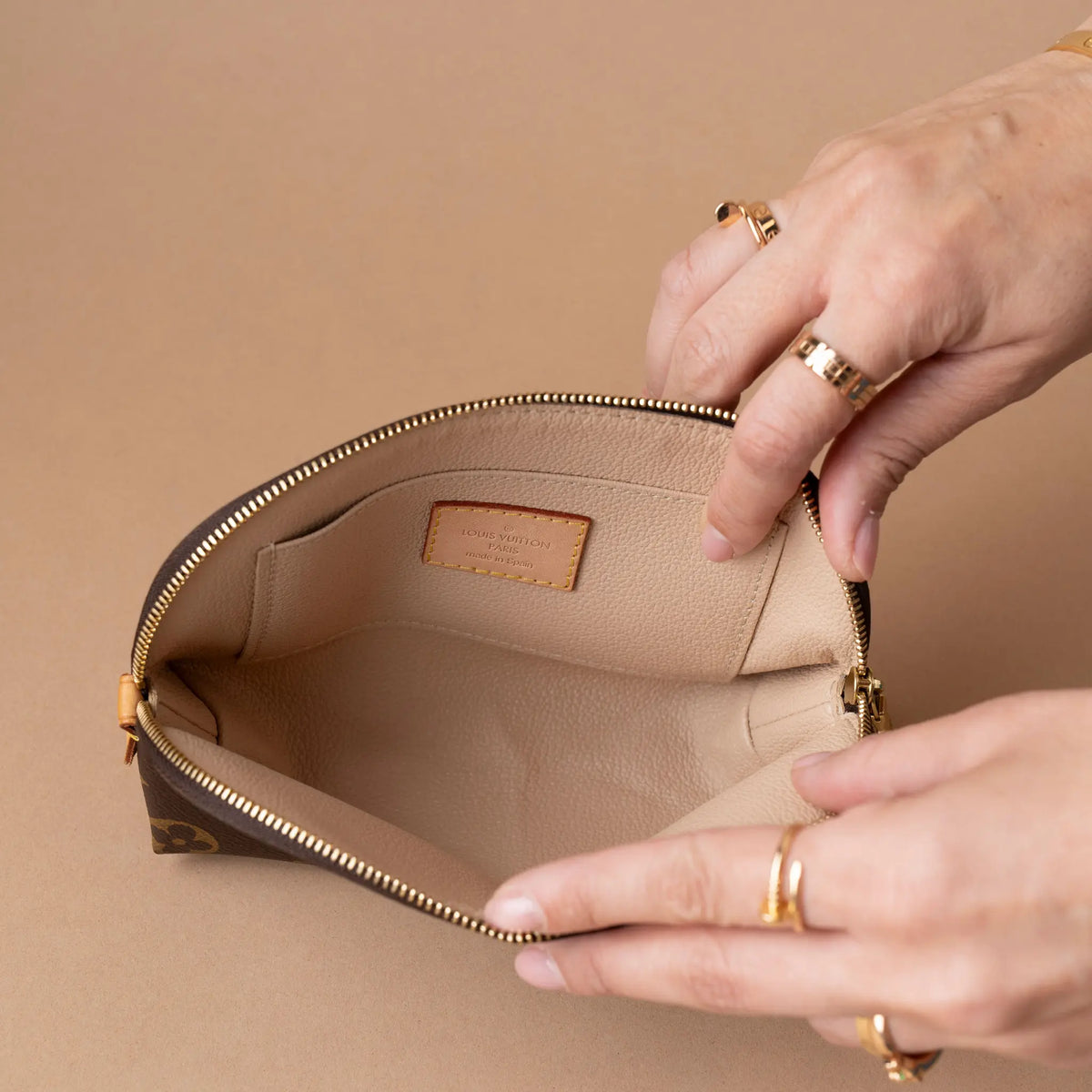 Louis Vuitton Monogram Cosmetic Pouch PM — Back View
