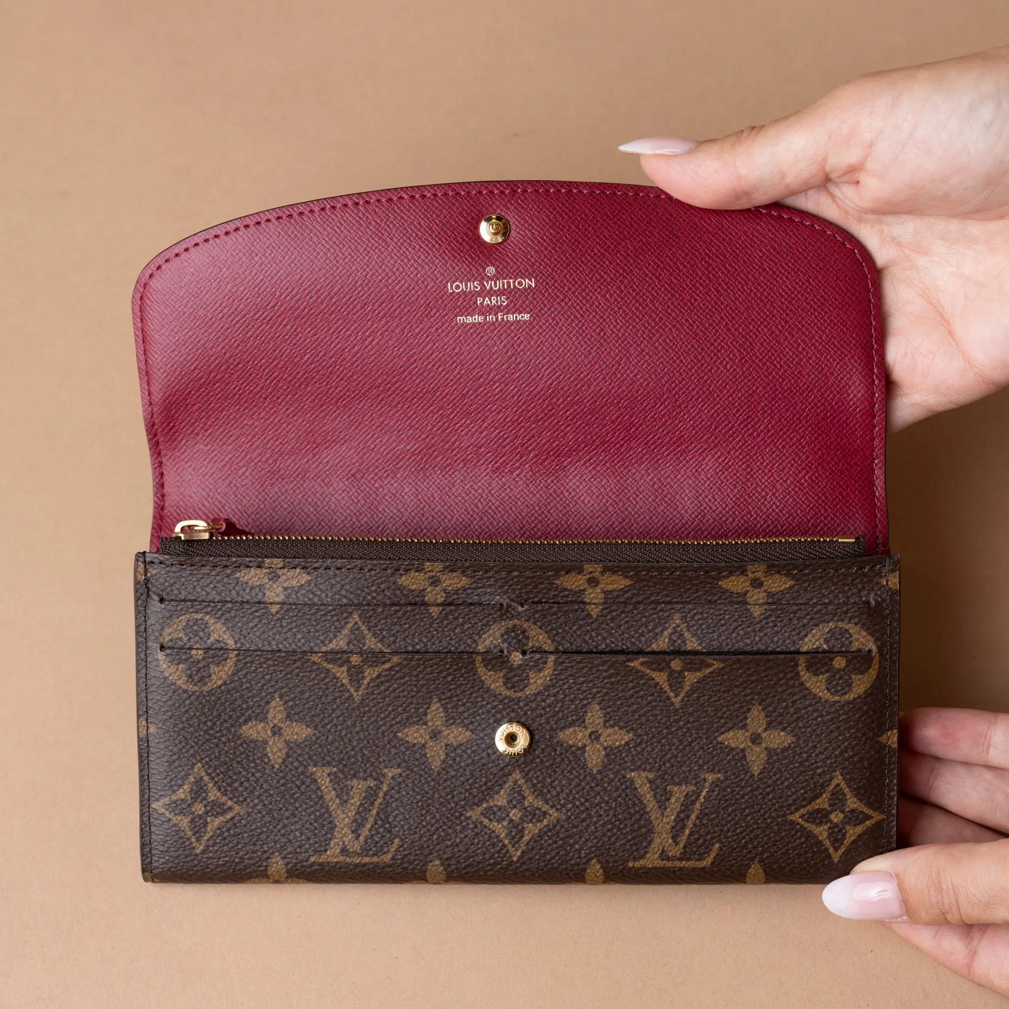 Louis Vuitton Monogram Emilie Wallet — Front View
