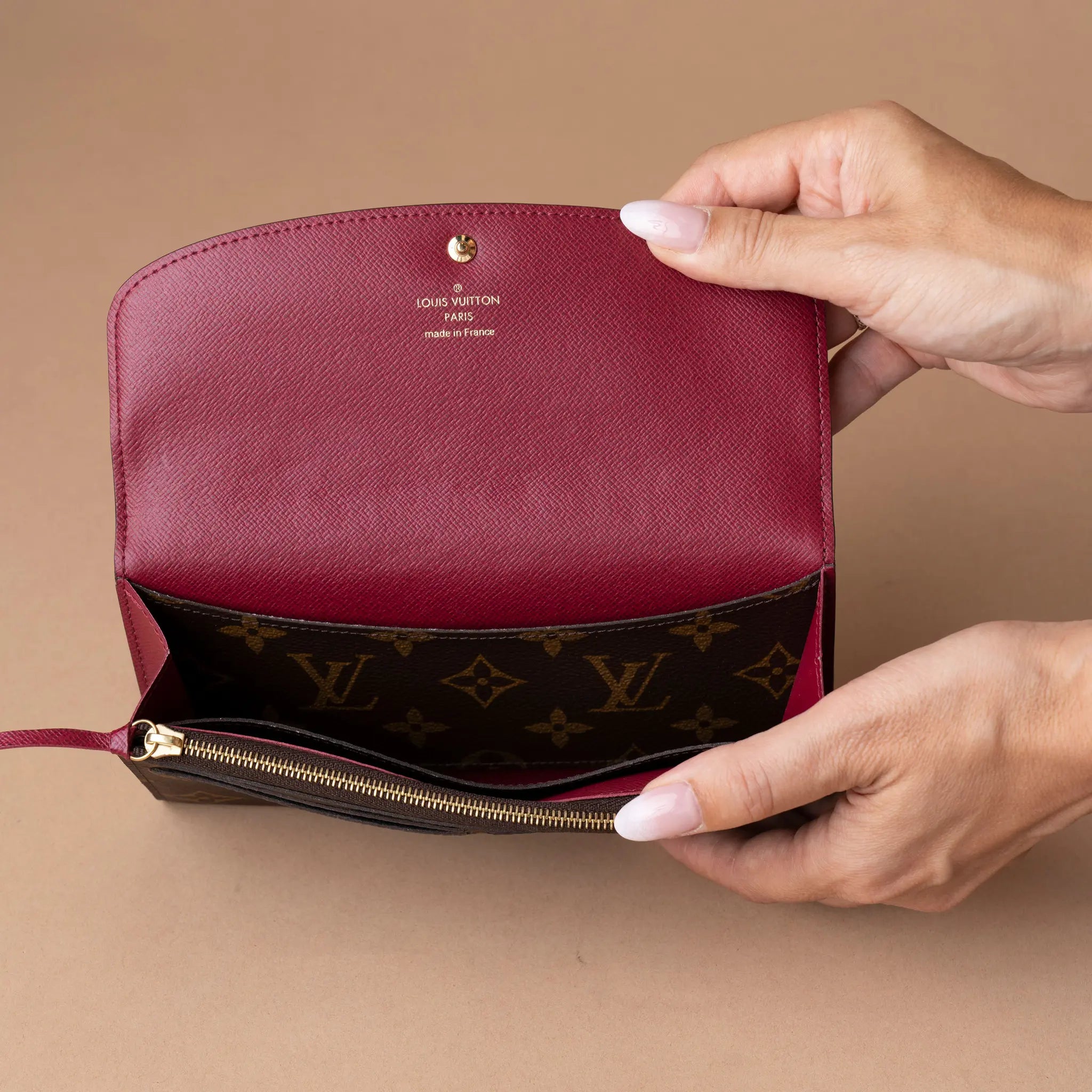 Louis Vuitton Monogram Emilie Wallet — Back View