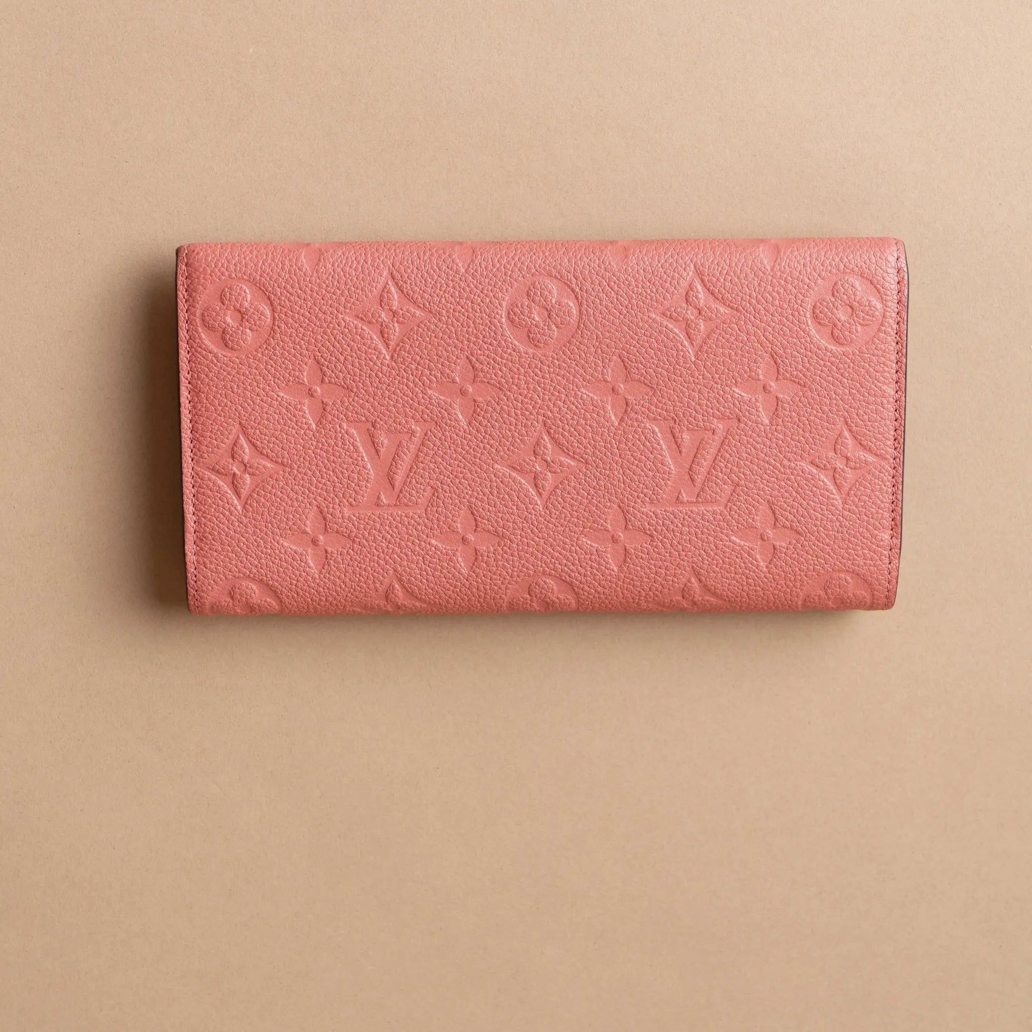 Louis Vuitton Monogram Empreinte Emilie Wallet — Front View